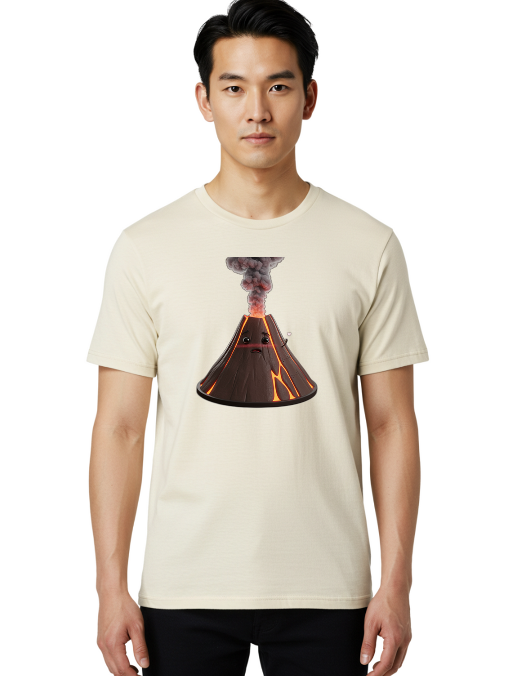 Volcano-With-Face Men'S Graphic Tee, 100% Cotton, Comfortable Casual Summer Wear, Machine Washable, Vintage Camera, Old Camera, Antique Camera, Black Camera, Classic Photography, Photography Equipment, Nostalgic Device, Film Camera, Camera Art Bai554