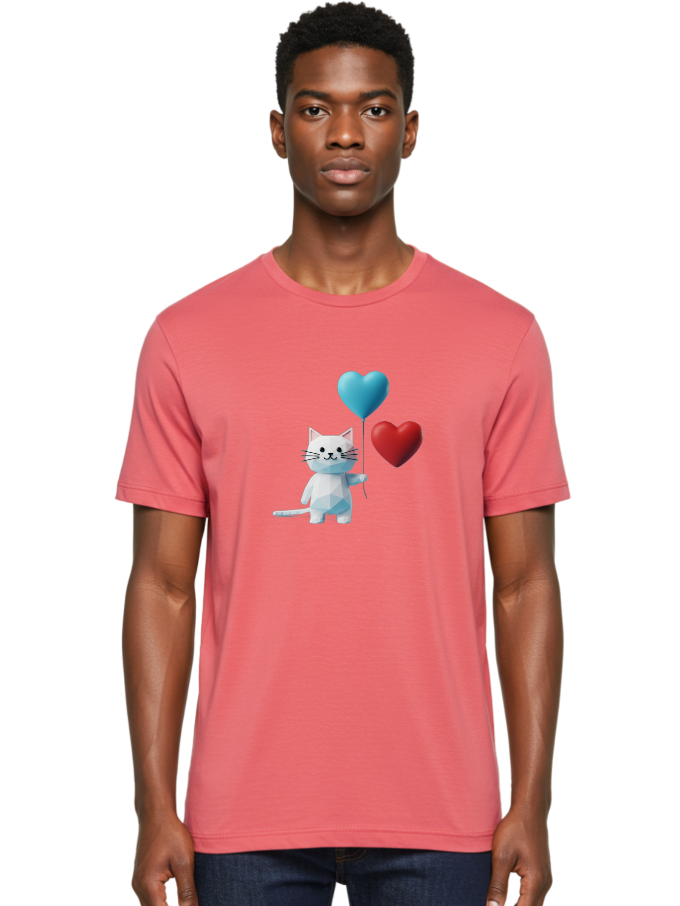 White-Cat-With-Heart-Balloons Men'S Graphic Tee, 100% Cotton, Comfortable Casual Summer Wear, Machine Washable, Vintage Camera, Old Camera, Antique Camera, Black Camera, Classic Photography, Photography Equipment, Nostalgic Device, Bai558