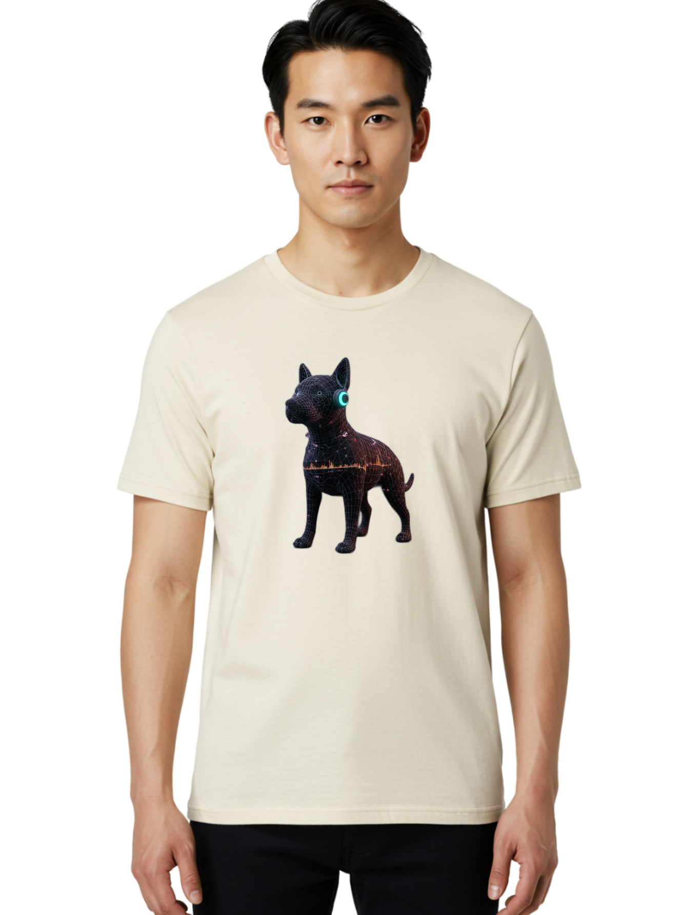 Wireframe-Dog Men'S Graphic Tee, 100% Cotton, Comfortable Casual Summer Wear, Machine Washable, Vintage Camera, Old Camera, Antique Camera, Black Camera, Classic Photography, Photography Equipment, Nostalgic Device, Film Camera, Camera Art Bai560