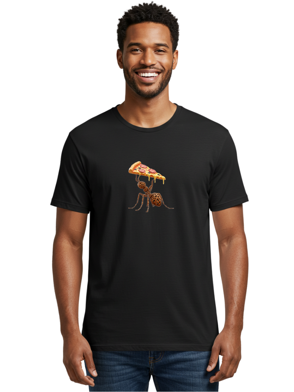 Woven-Ant-Pizza Men'S Graphic Tee, 100% Cotton, Comfortable Casual Summer Wear, Machine Washable, Vintage Camera, Old Camera, Antique Camera, Black Camera, Classic Photography, Photography Equipment, Nostalgic Device, Film Camera, Camera Art Bai568