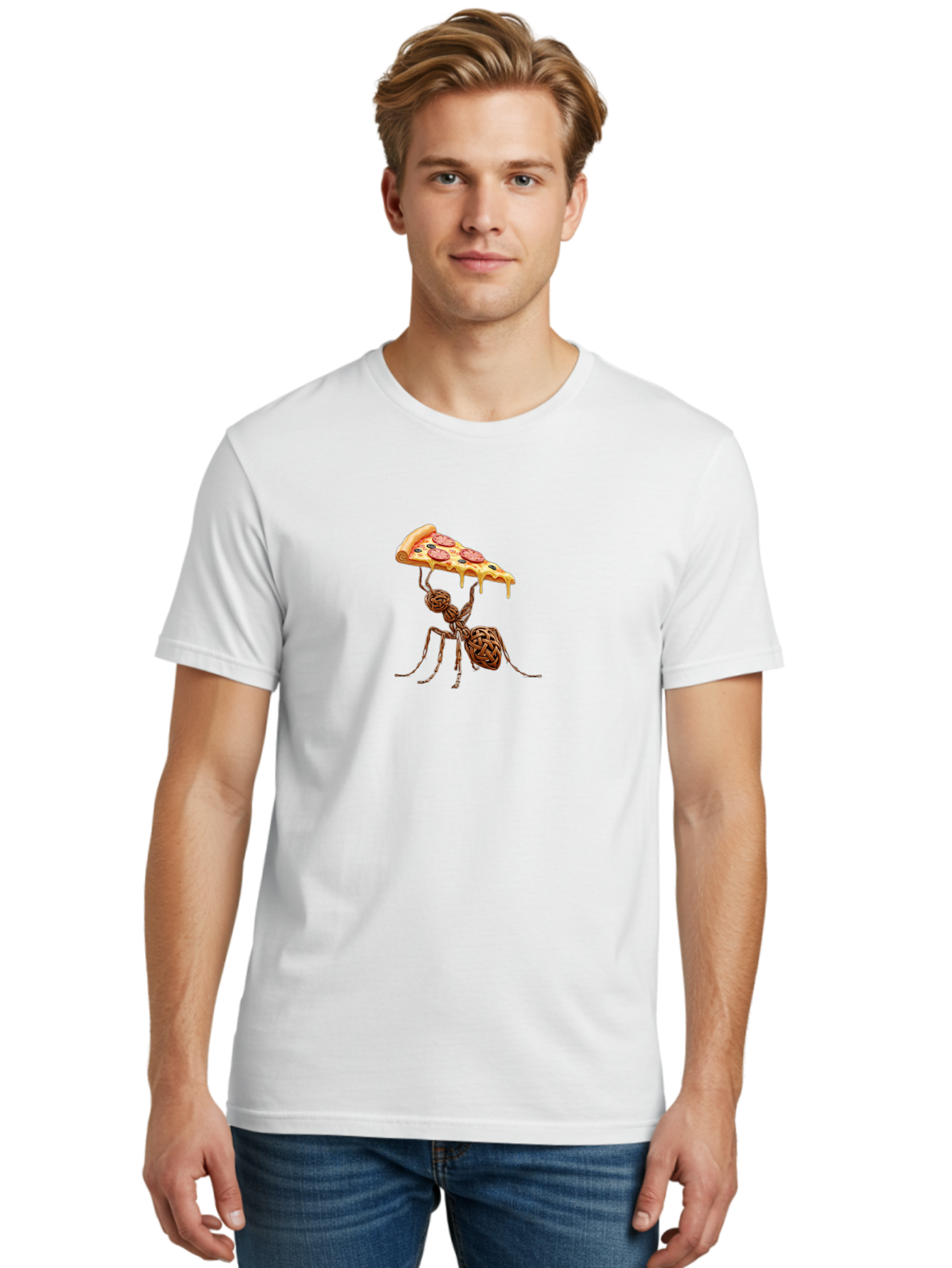 Woven-Ant-Pizza Men'S Graphic Tee, 100% Cotton, Comfortable Casual Summer Wear, Machine Washable, Vintage Camera, Old Camera, Antique Camera, Black Camera, Classic Photography, Photography Equipment, Nostalgic Device, Film Camera, Camera Art Bai568