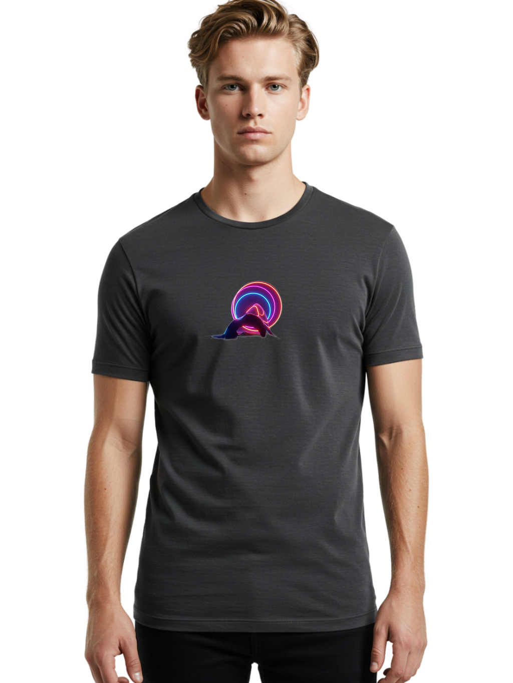 Yogi-Silhouette Men'S Graphic Tee, 100% Cotton, Comfortable Casual Summer Wear, Machine Washable, Vintage Camera, Old Camera, Antique Camera, Black Camera, Classic Photography, Photography Equipment, Nostalgic Device, Film Camera, Camera Art Bai574