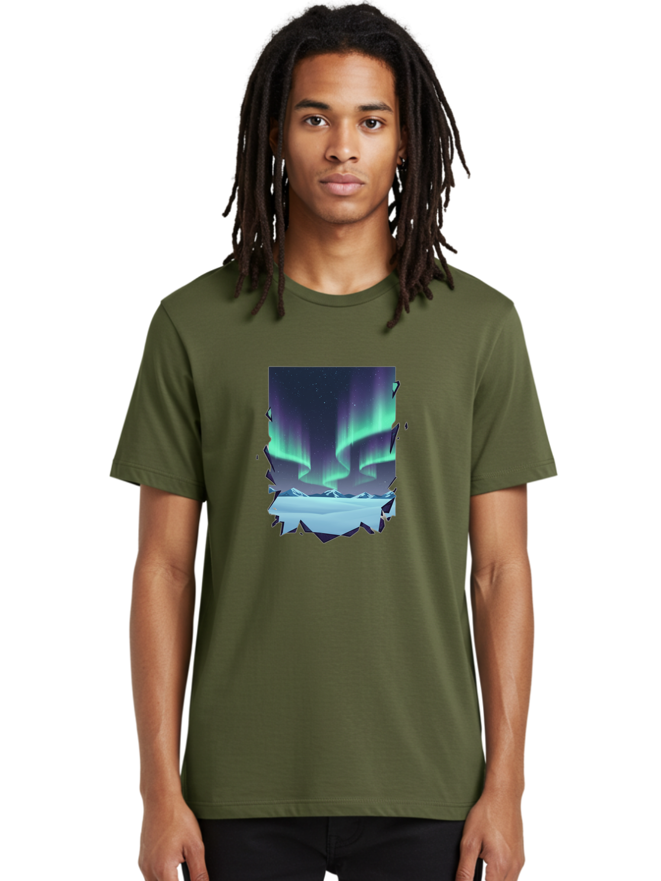Aurora-Borealis-1 Men'S Graphic Tee, 100% Cotton, Comfortable Casual Summer Wear, Machine Washable, Vintage Camera, Old Camera, Antique Camera, Black Camera, Classic Photography, Photography Equipment, Nostalgic Device, Film Camera, Camera Art Bai580