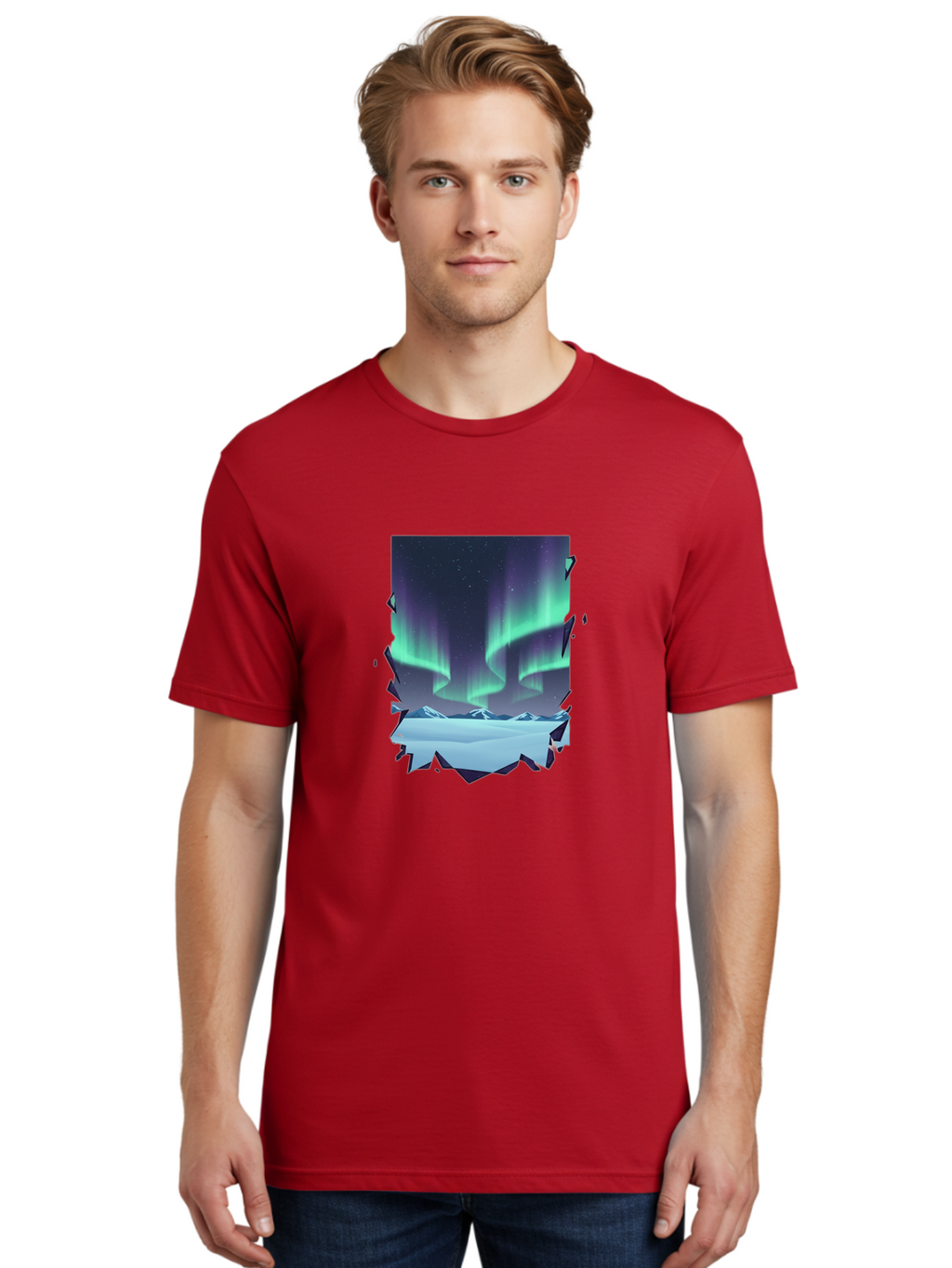 Aurora-Borealis-1 Men'S Graphic Tee, 100% Cotton, Comfortable Casual Summer Wear, Machine Washable, Vintage Camera, Old Camera, Antique Camera, Black Camera, Classic Photography, Photography Equipment, Nostalgic Device, Film Camera, Camera Art Bai580