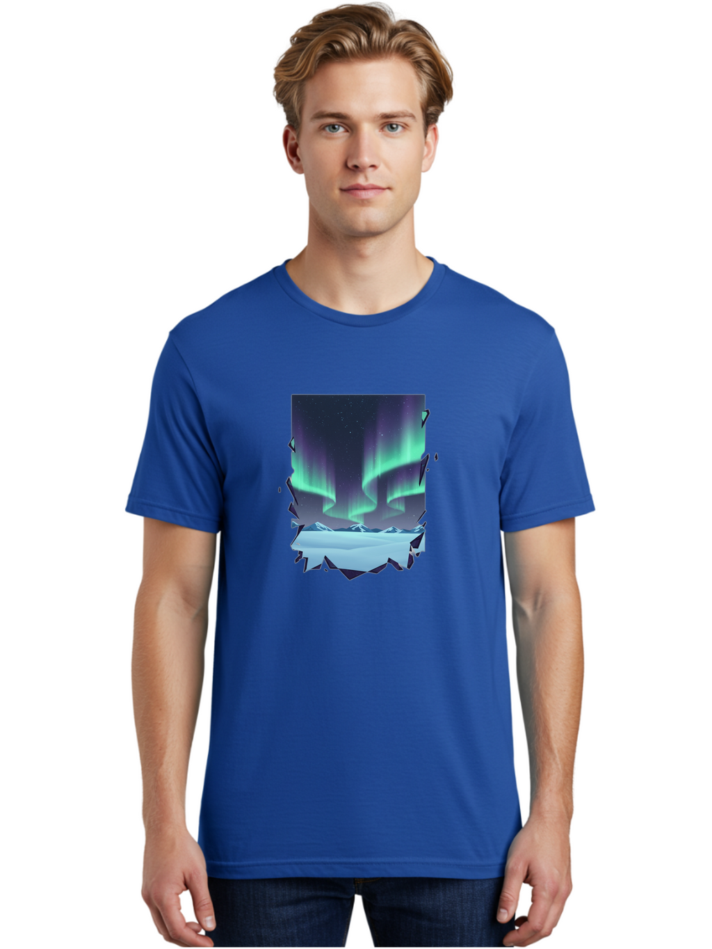 Aurora-Borealis-1 Men'S Graphic Tee, 100% Cotton, Comfortable Casual Summer Wear, Machine Washable, Vintage Camera, Old Camera, Antique Camera, Black Camera, Classic Photography, Photography Equipment, Nostalgic Device, Film Camera, Camera Art Bai580