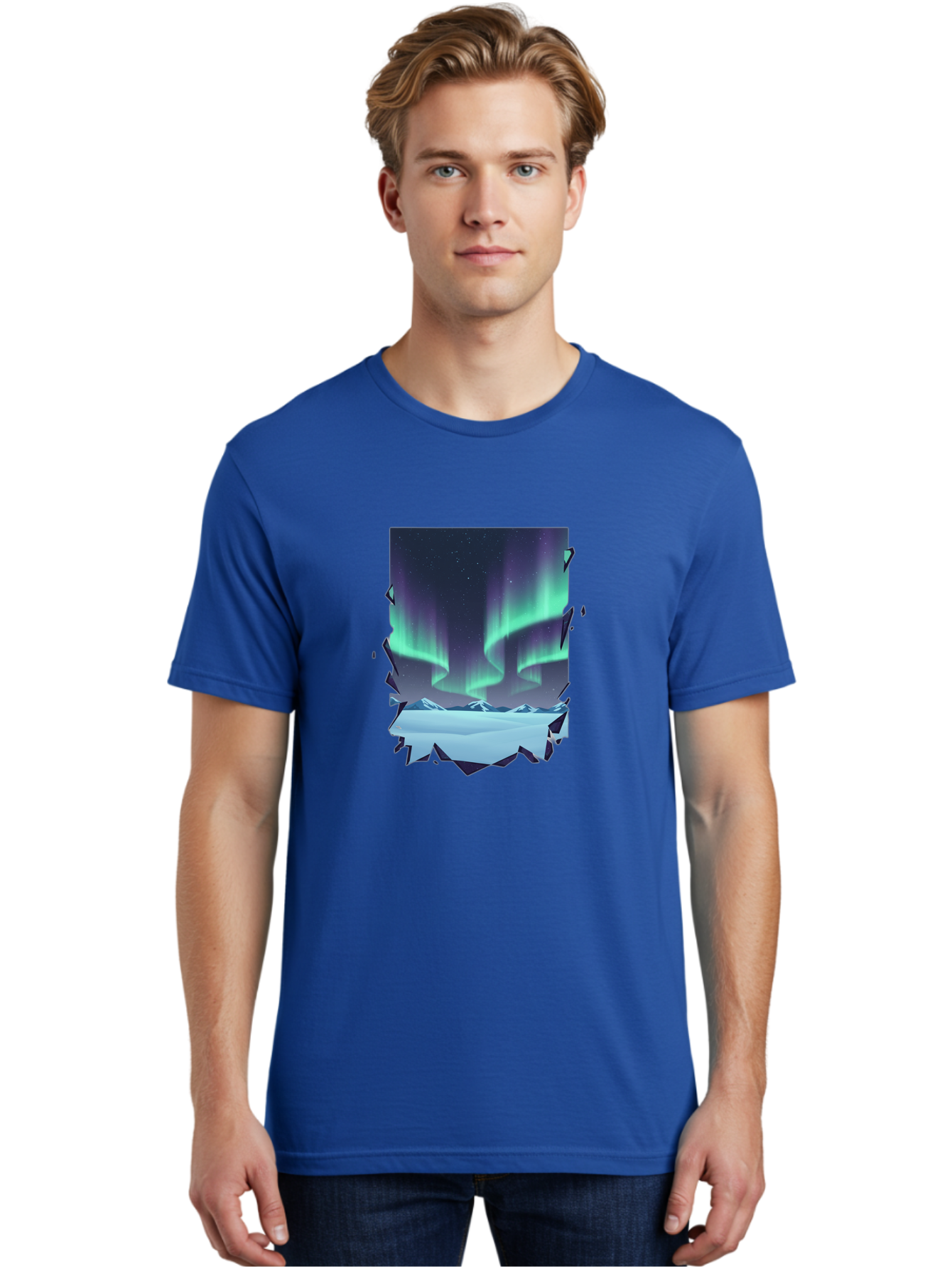 Aurora-Borealis-1 Men'S Graphic Tee, 100% Cotton, Comfortable Casual Summer Wear, Machine Washable, Vintage Camera, Old Camera, Antique Camera, Black Camera, Classic Photography, Photography Equipment, Nostalgic Device, Film Camera, Camera Art Bai580