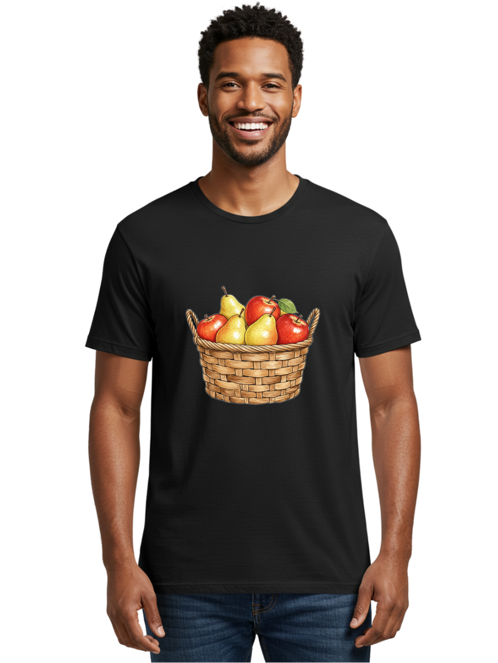 Basket-Of-Apples-And-Pears Men'S Graphic Tee, 100% Cotton, Comfortable Casual Summer Wear, Machine Washable, Vintage Camera, Old Camera, Antique Camera, Black Camera, Classic Photography, Photography Equipment, Nostalgic Device, Film Camera, Bai584