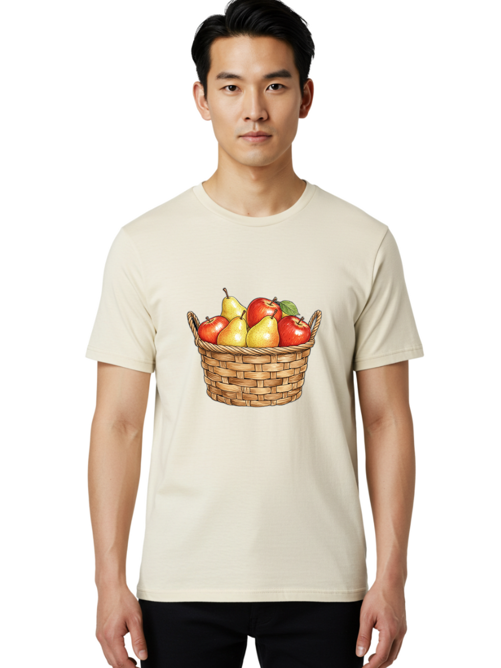 Basket-Of-Apples-And-Pears Men'S Graphic Tee, 100% Cotton, Comfortable Casual Summer Wear, Machine Washable, Vintage Camera, Old Camera, Antique Camera, Black Camera, Classic Photography, Photography Equipment, Nostalgic Device, Film Camera, Bai584