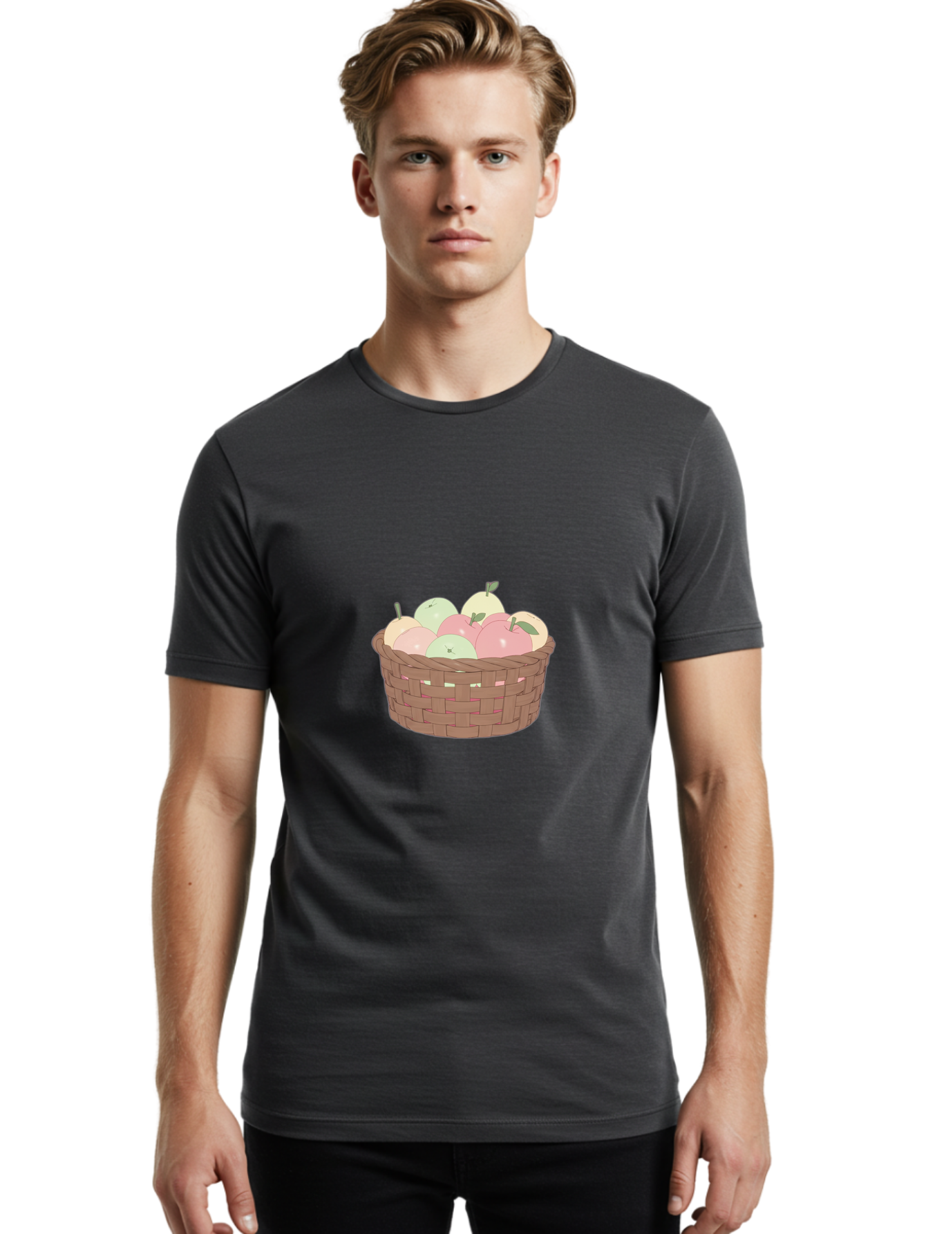 Basket-Of-Apples Men'S Graphic Tee, 100% Cotton, Comfortable Casual Summer Wear, Machine Washable, Vintage Camera, Old Camera, Antique Camera, Black Camera, Classic Photography, Photography Equipment, Nostalgic Device, Film Camera, Camera Art Bai585