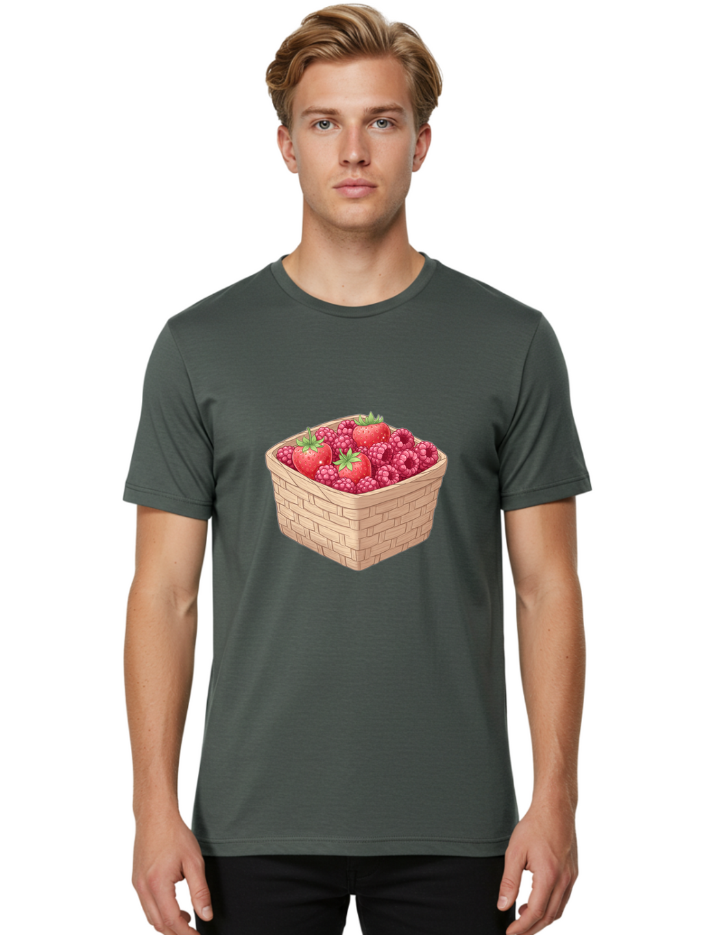Basket-Of-Berries Men'S Graphic Tee, 100% Cotton, Comfortable Casual Summer Wear, Machine Washable, Vintage Camera, Old Camera, Antique Camera, Black Camera, Classic Photography, Photography Equipment, Nostalgic Device, Film Camera, Camera Art Bai586