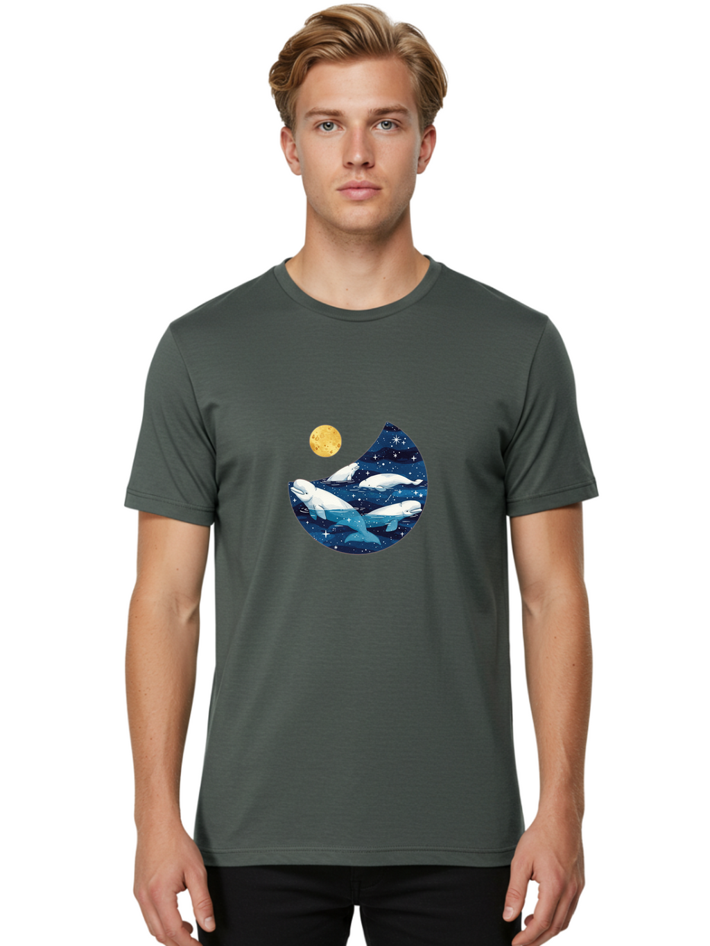 Beluga-Yin-Yang Men'S Graphic Tee, 100% Cotton, Comfortable Casual Summer Wear, Machine Washable, Vintage Camera, Old Camera, Antique Camera, Black Camera, Classic Photography, Photography Equipment, Nostalgic Device, Film Camera, Camera Art Bai589