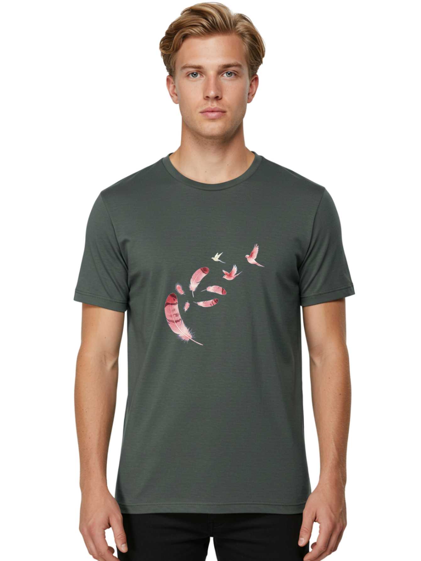 Birds-And-Feathers Men'S Graphic Tee, 100% Cotton, Comfortable Casual Summer Wear, Machine Washable, Vintage Camera, Old Camera, Antique Camera, Black Camera, Classic Photography, Photography Equipment, Nostalgic Device, Film Camera, Bai590