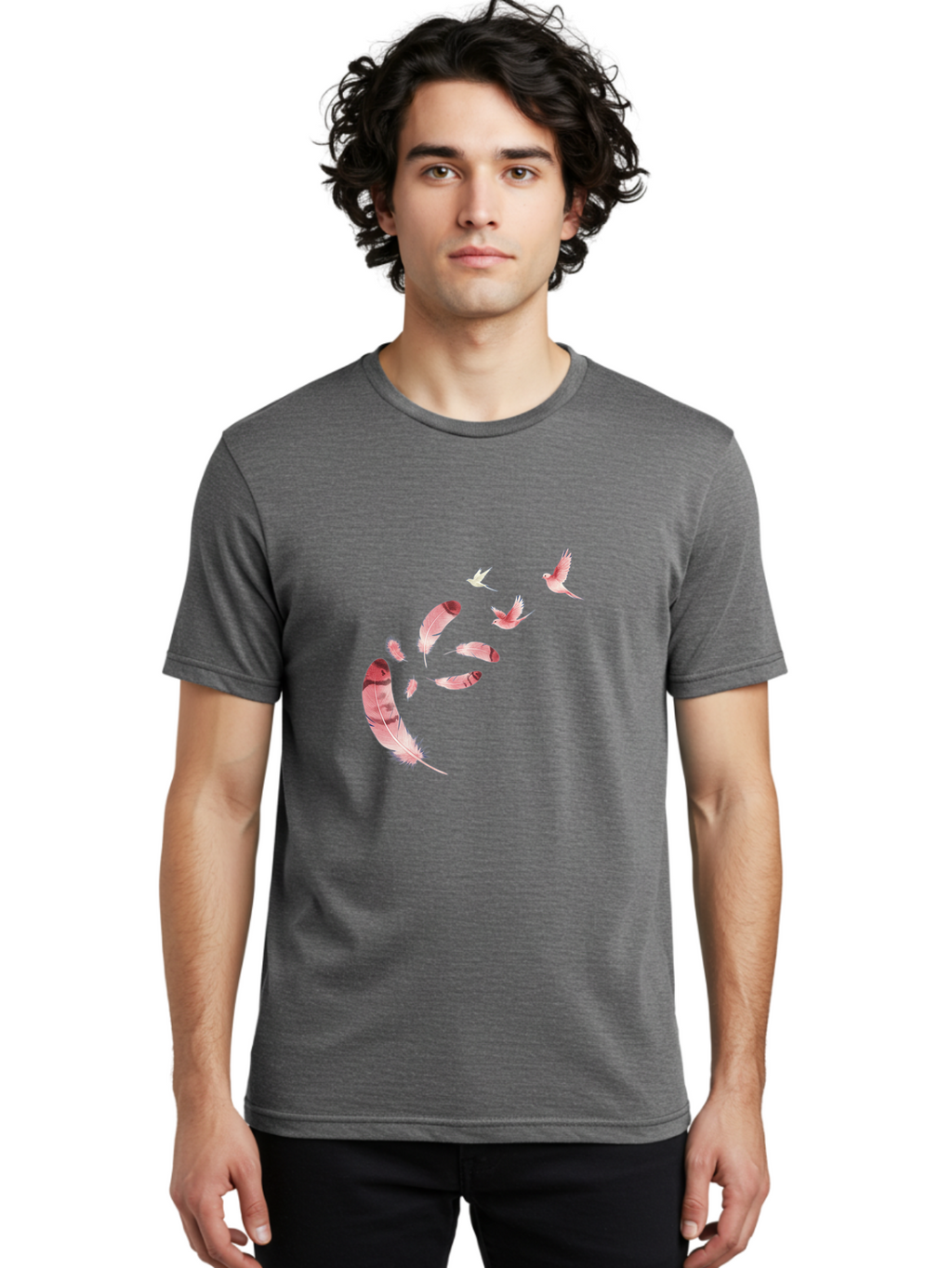 Birds-And-Feathers Men'S Graphic Tee, 100% Cotton, Comfortable Casual Summer Wear, Machine Washable, Vintage Camera, Old Camera, Antique Camera, Black Camera, Classic Photography, Photography Equipment, Nostalgic Device, Film Camera, Bai590