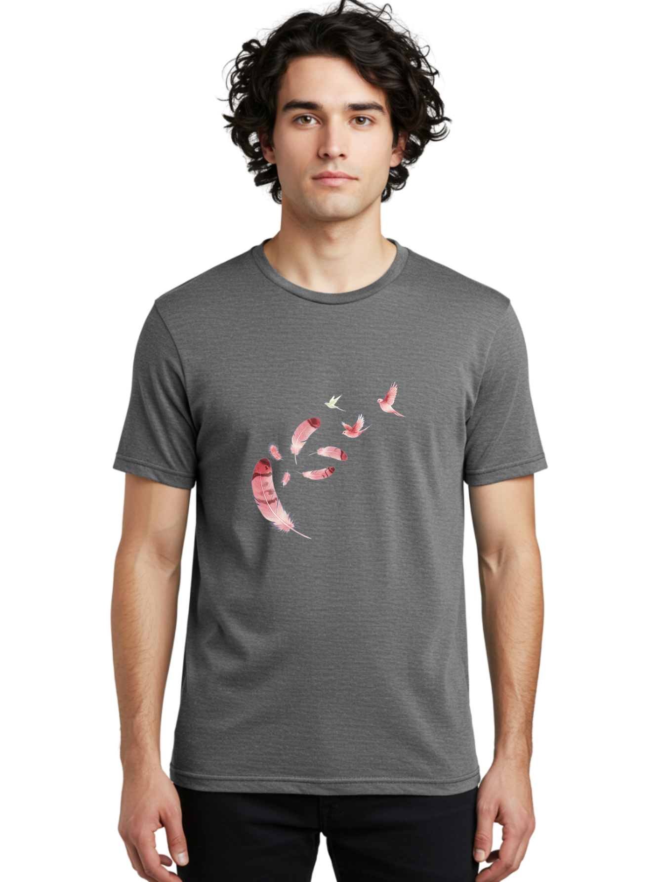 Birds-And-Feathers Men'S Graphic Tee, 100% Cotton, Comfortable Casual Summer Wear, Machine Washable, Vintage Camera, Old Camera, Antique Camera, Black Camera, Classic Photography, Photography Equipment, Nostalgic Device, Film Camera, Bai590