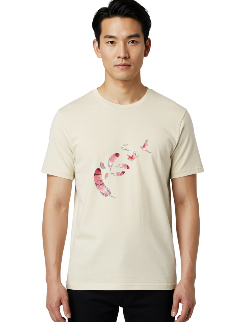 Birds-And-Feathers Men'S Graphic Tee, 100% Cotton, Comfortable Casual Summer Wear, Machine Washable, Vintage Camera, Old Camera, Antique Camera, Black Camera, Classic Photography, Photography Equipment, Nostalgic Device, Film Camera, Bai590