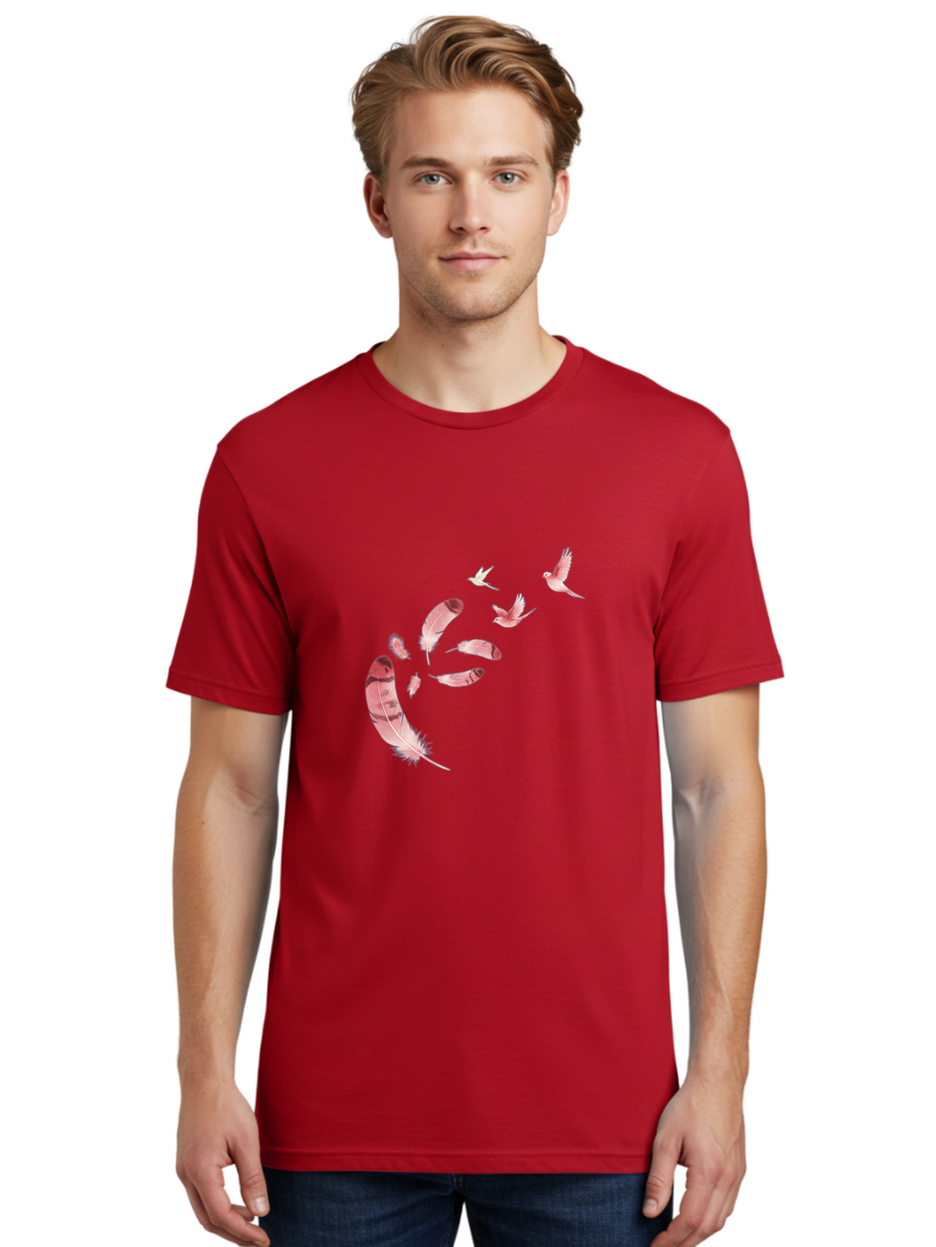 Birds-And-Feathers Men'S Graphic Tee, 100% Cotton, Comfortable Casual Summer Wear, Machine Washable, Vintage Camera, Old Camera, Antique Camera, Black Camera, Classic Photography, Photography Equipment, Nostalgic Device, Film Camera, Bai590