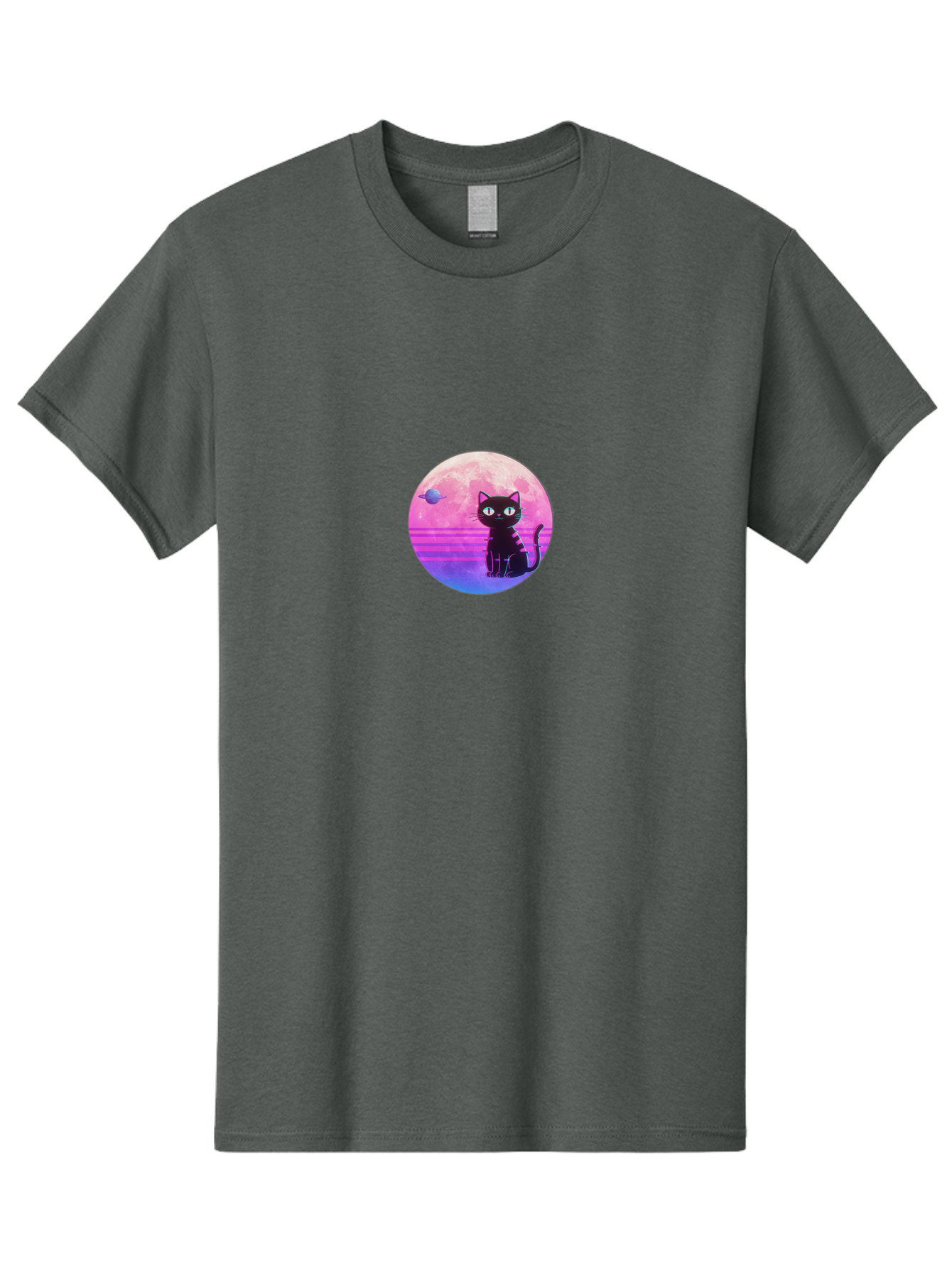 Black-Cat-1 Men'S Graphic Tee, 100% Cotton, Comfortable Casual Summer Wear, Machine Washable, Vintage Camera, Old Camera, Antique Camera, Black Camera, Classic Photography, Photography Equipment, Nostalgic Device, Film Camera, Camera Art Bai591