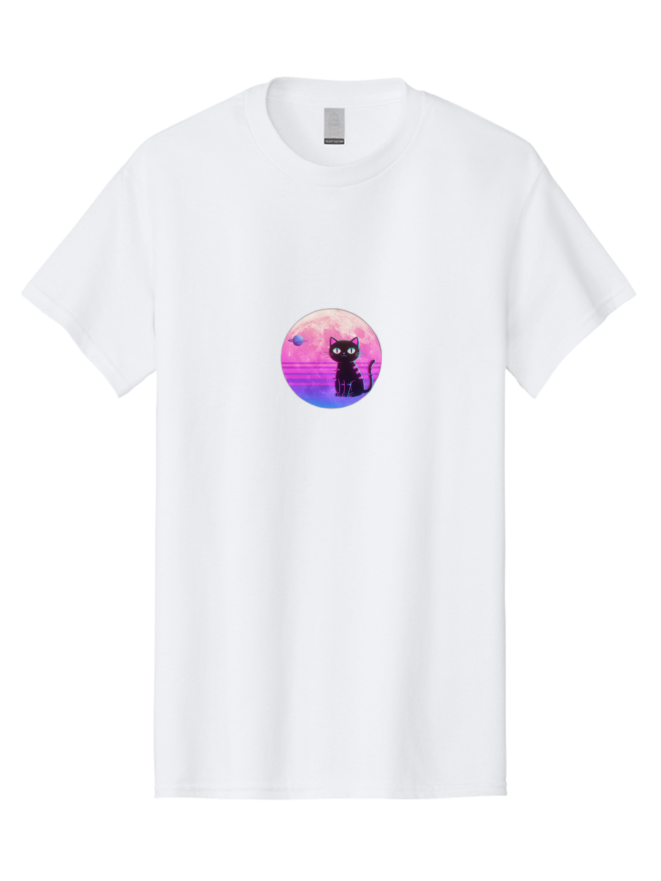 Black-Cat-1 Men'S Graphic Tee, 100% Cotton, Comfortable Casual Summer Wear, Machine Washable, Vintage Camera, Old Camera, Antique Camera, Black Camera, Classic Photography, Photography Equipment, Nostalgic Device, Film Camera, Camera Art Bai591