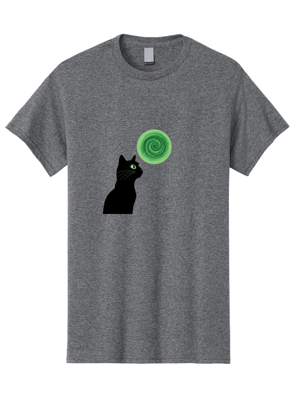 Black-Cat-And-Spiral Men'S Graphic Tee, 100% Cotton, Comfortable Casual Summer Wear, Machine Washable, Vintage Camera, Old Camera, Antique Camera, Black Camera, Classic Photography, Photography Equipment, Nostalgic Device, Film Camera, Bai592