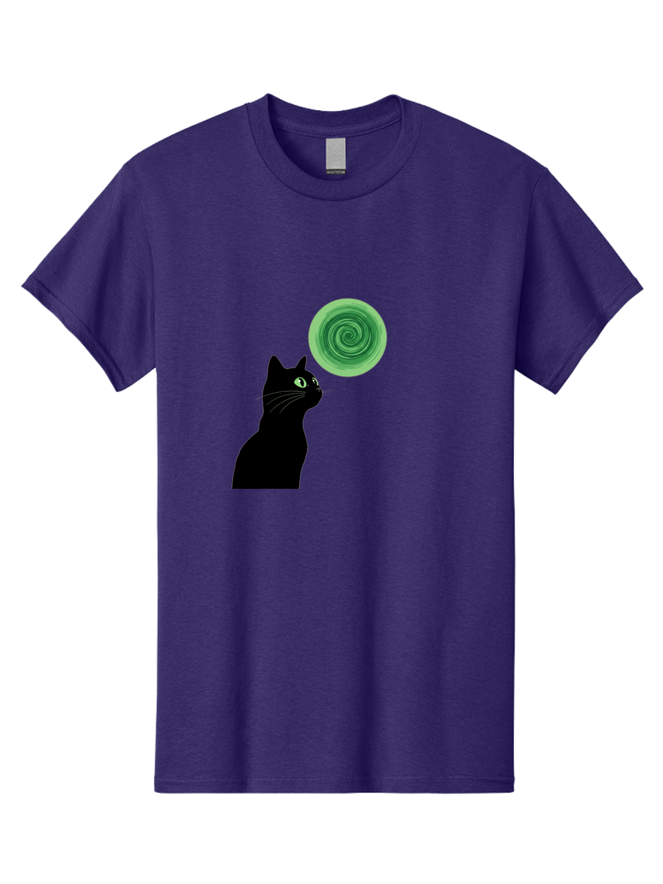 Black-Cat-And-Spiral Men'S Graphic Tee, 100% Cotton, Comfortable Casual Summer Wear, Machine Washable, Vintage Camera, Old Camera, Antique Camera, Black Camera, Classic Photography, Photography Equipment, Nostalgic Device, Film Camera, Bai592