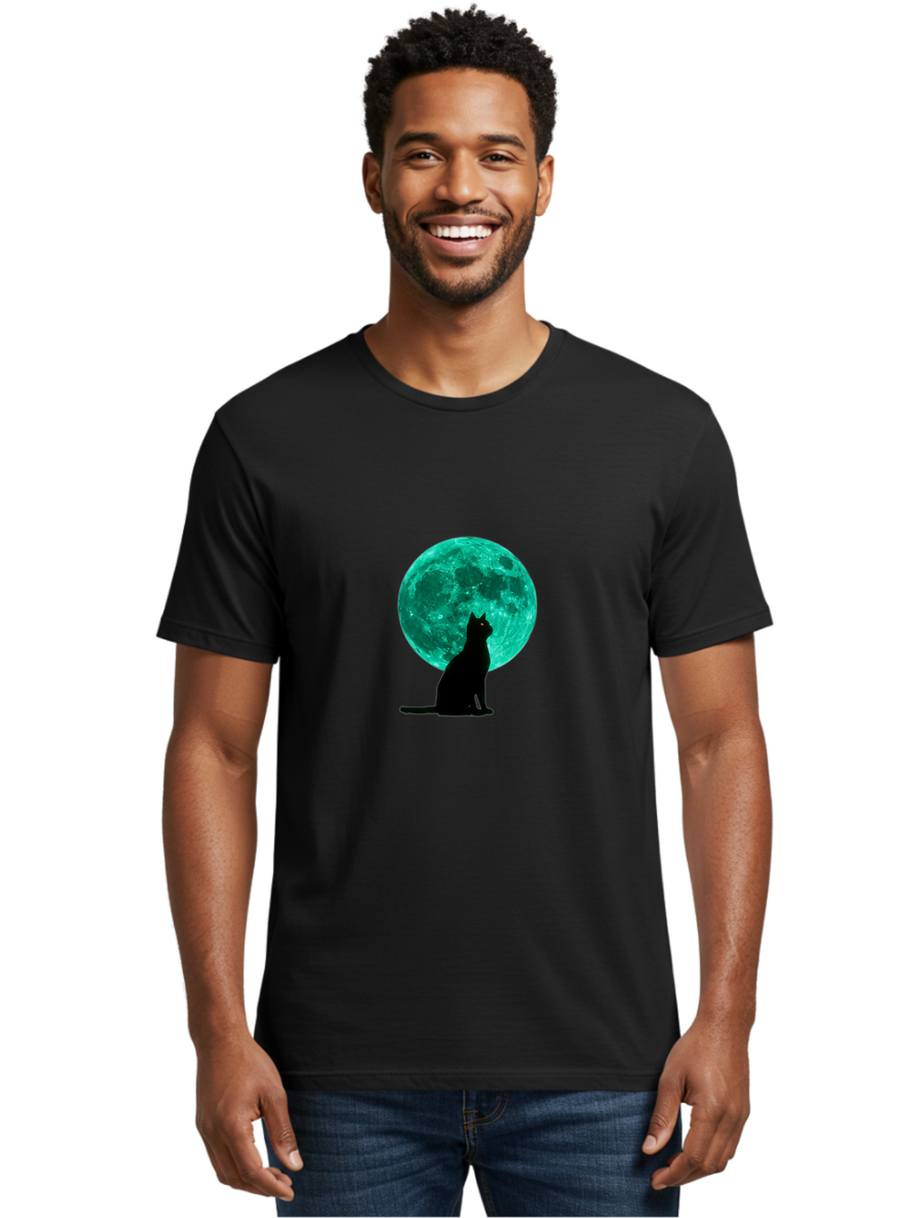 Black-Cat-Moon Men'S Graphic Tee, 100% Cotton, Comfortable Casual Summer Wear, Machine Washable, Vintage Camera, Old Camera, Antique Camera, Black Camera, Classic Photography, Photography Equipment, Nostalgic Device, Film Camera, Camera Art Bai593