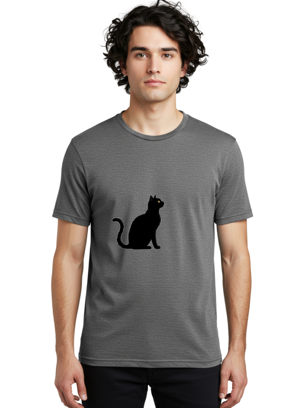 Black-Cat Men'S Graphic Tee, 100% Cotton, Comfortable Casual Summer Wear, Machine Washable, Vintage Camera, Old Camera, Antique Camera, Black Camera, Classic Photography, Photography Equipment, Nostalgic Device, Film Camera, Camera Art Bai596