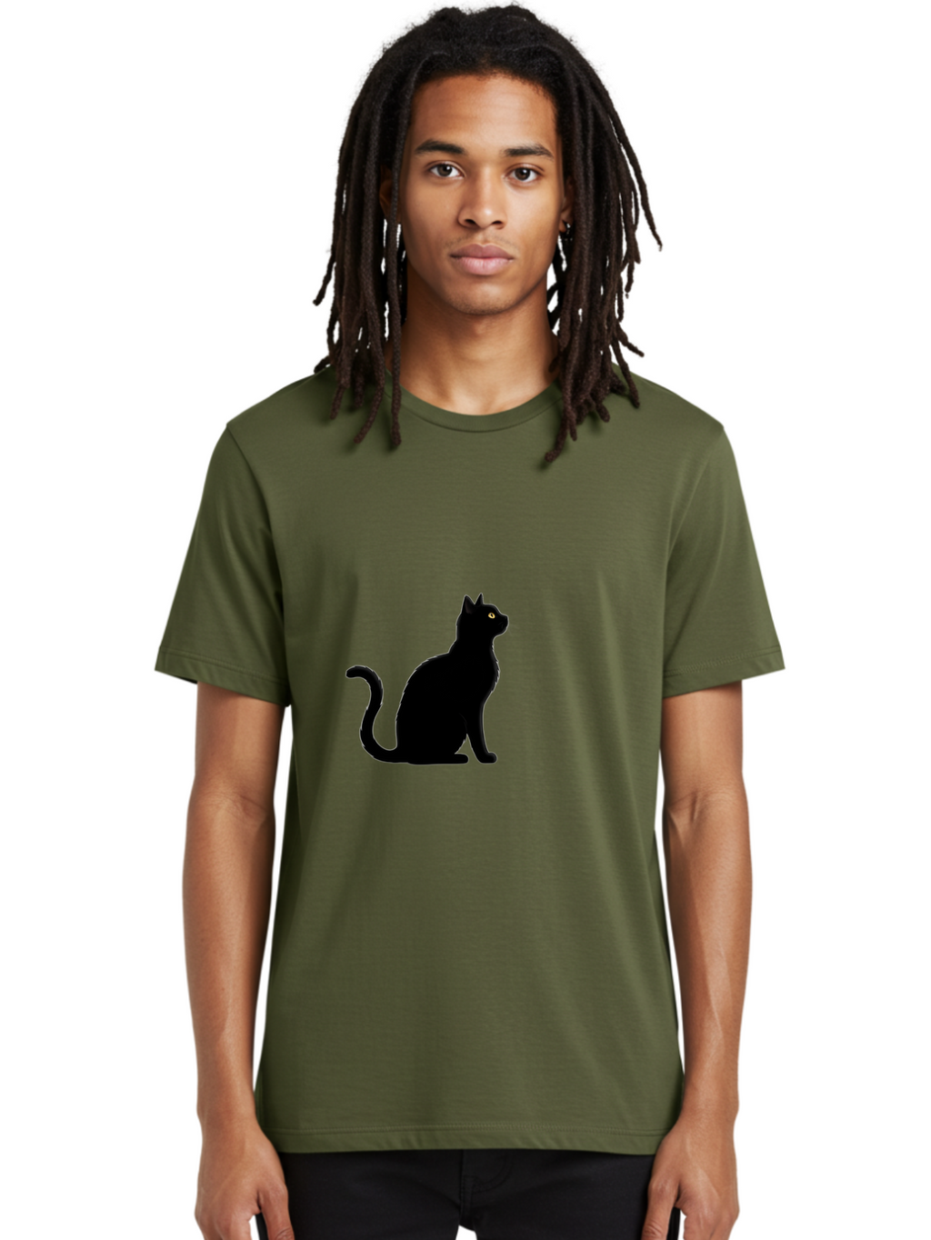 Black-Cat Men'S Graphic Tee, 100% Cotton, Comfortable Casual Summer Wear, Machine Washable, Vintage Camera, Old Camera, Antique Camera, Black Camera, Classic Photography, Photography Equipment, Nostalgic Device, Film Camera, Camera Art Bai596