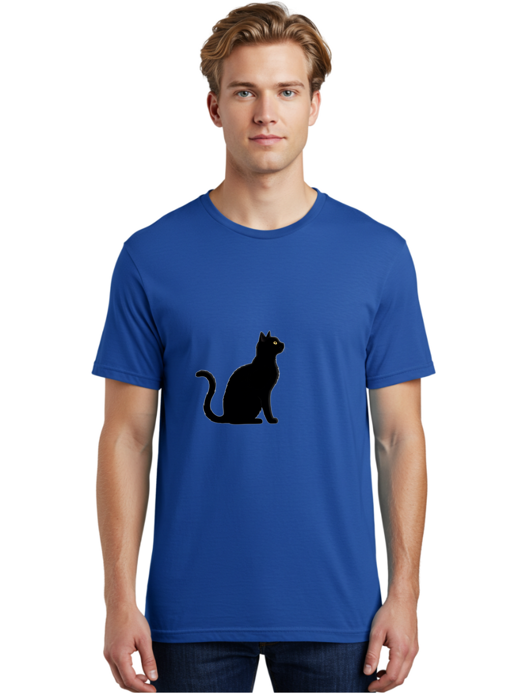 Black-Cat Men'S Graphic Tee, 100% Cotton, Comfortable Casual Summer Wear, Machine Washable, Vintage Camera, Old Camera, Antique Camera, Black Camera, Classic Photography, Photography Equipment, Nostalgic Device, Film Camera, Camera Art Bai596