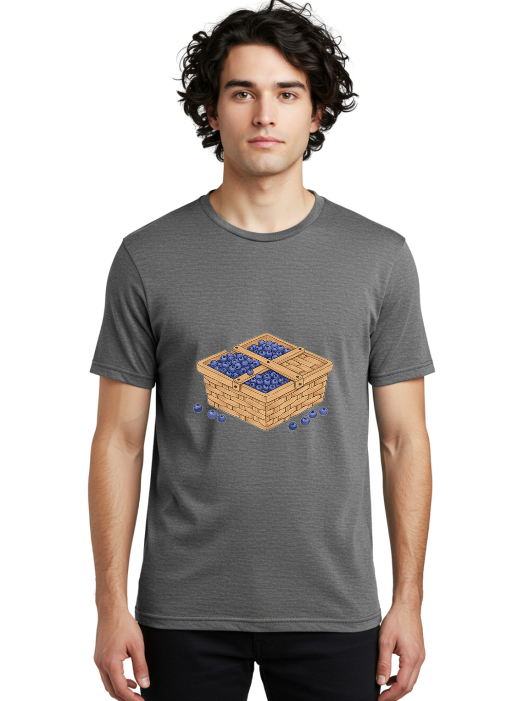 Blueberries Men'S Graphic Tee, 100% Cotton, Comfortable Casual Summer Wear, Machine Washable, Vintage Camera, Old Camera, Antique Camera, Black Camera, Classic Photography, Photography Equipment, Nostalgic Device, Film Camera, Camera Art Bai600