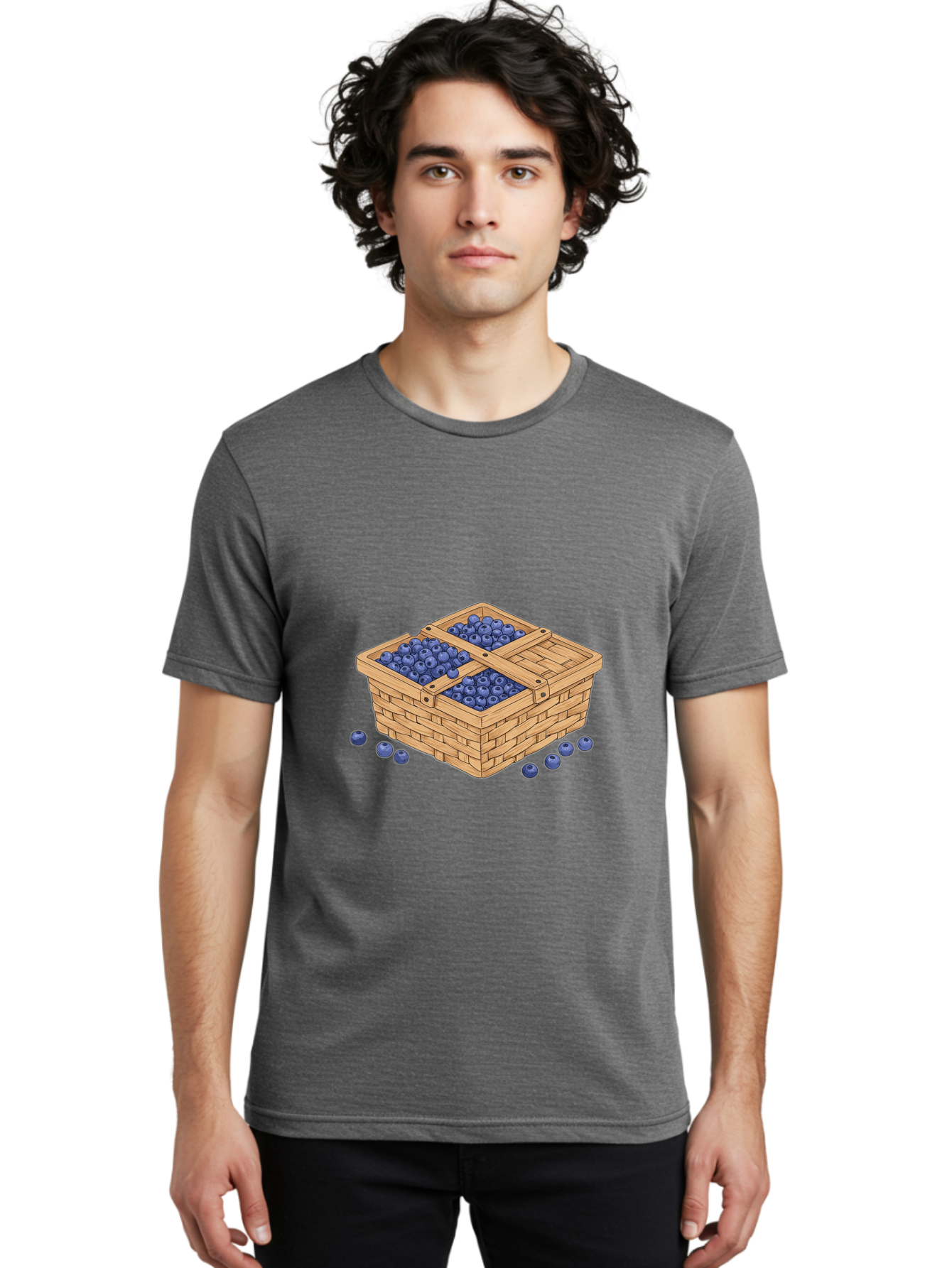 Blueberries Men'S Graphic Tee, 100% Cotton, Comfortable Casual Summer Wear, Machine Washable, Vintage Camera, Old Camera, Antique Camera, Black Camera, Classic Photography, Photography Equipment, Nostalgic Device, Film Camera, Camera Art Bai600