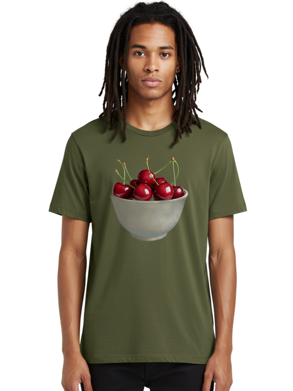 Bowl-Of-Cherries-1 Men'S Graphic Tee, 100% Cotton, Comfortable Casual Summer Wear, Machine Washable, Vintage Camera, Old Camera, Antique Camera, Black Camera, Classic Photography, Photography Equipment, Nostalgic Device, Film Camera, Bai601