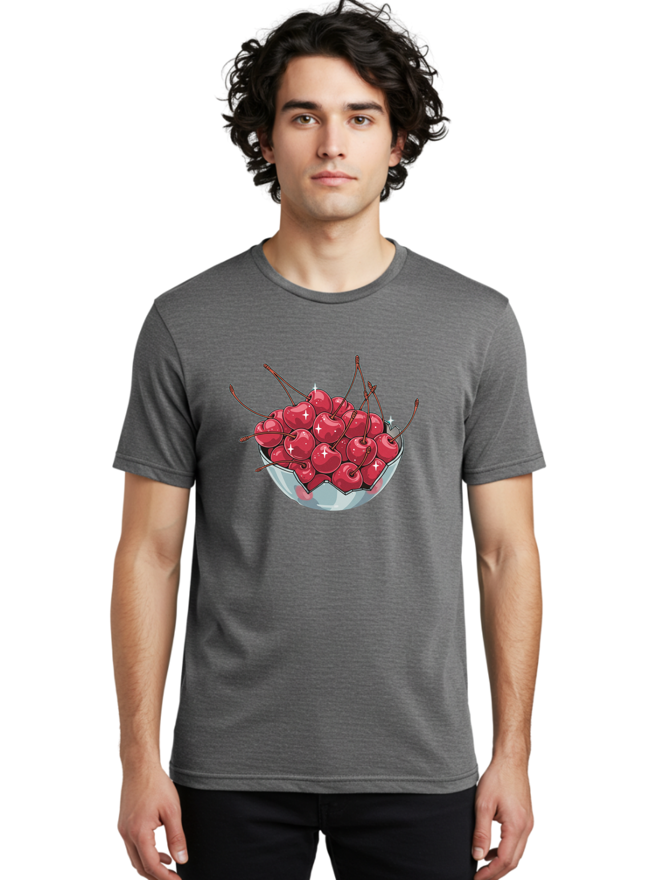 Bowl-Of-Cherries Men'S Graphic Tee, 100% Cotton, Comfortable Casual Summer Wear, Machine Washable, Vintage Camera, Old Camera, Antique Camera, Black Camera, Classic Photography, Photography Equipment, Nostalgic Device, Film Camera, Camera Art Bai602
