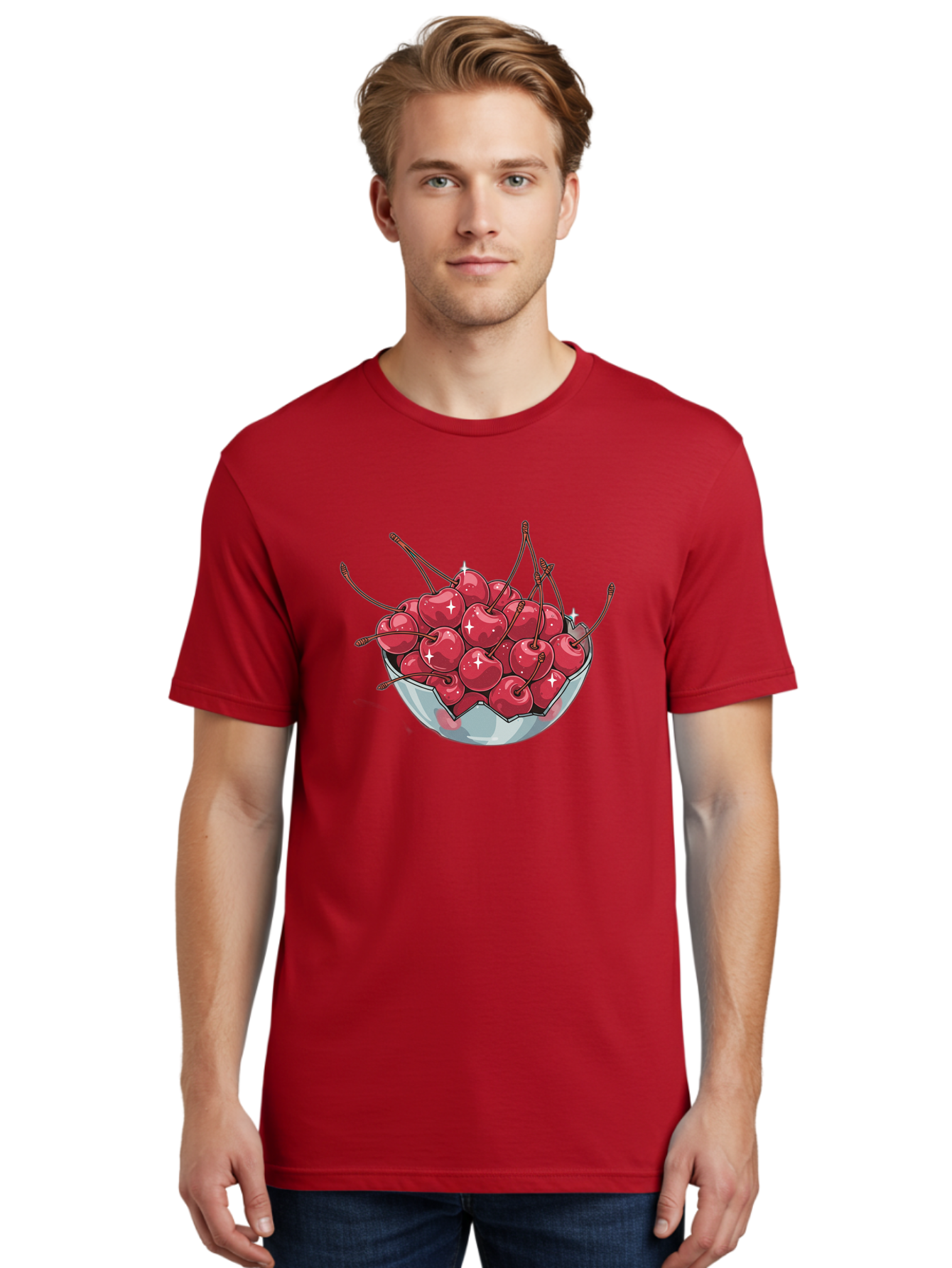 Bowl-Of-Cherries Men'S Graphic Tee, 100% Cotton, Comfortable Casual Summer Wear, Machine Washable, Vintage Camera, Old Camera, Antique Camera, Black Camera, Classic Photography, Photography Equipment, Nostalgic Device, Film Camera, Camera Art Bai602