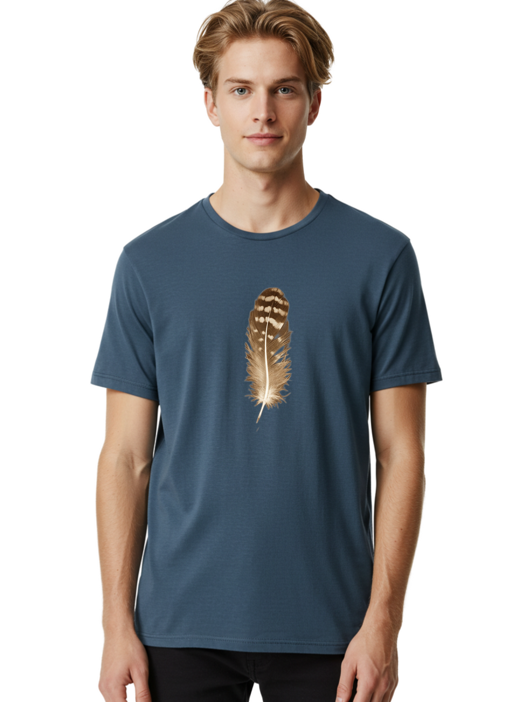 Brown-Feather Men'S Graphic Tee, 100% Cotton, Comfortable Casual Summer Wear, Machine Washable, Vintage Camera, Old Camera, Antique Camera, Black Camera, Classic Photography, Photography Equipment, Nostalgic Device, Film Camera, Camera Art Bai605