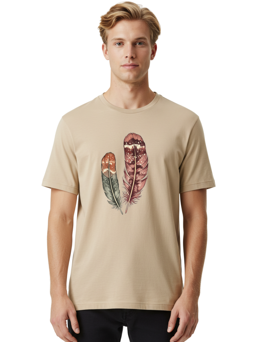 Brown-Feathers Men'S Graphic Tee, 100% Cotton, Comfortable Casual Summer Wear, Machine Washable, Vintage Camera, Old Camera, Antique Camera, Black Camera, Classic Photography, Photography Equipment, Nostalgic Device, Film Camera, Camera Art Bai606
