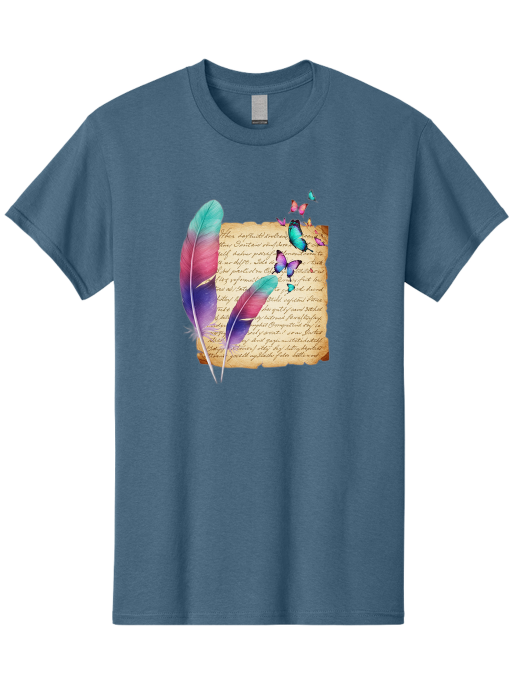 Butterflies-Quill Men'S Graphic Tee, 100% Cotton, Comfortable Casual Summer Wear, Machine Washable, Vintage Camera, Old Camera, Antique Camera, Black Camera, Classic Photography, Photography Equipment, Nostalgic Device, Film Camera, Camera Art Bai607