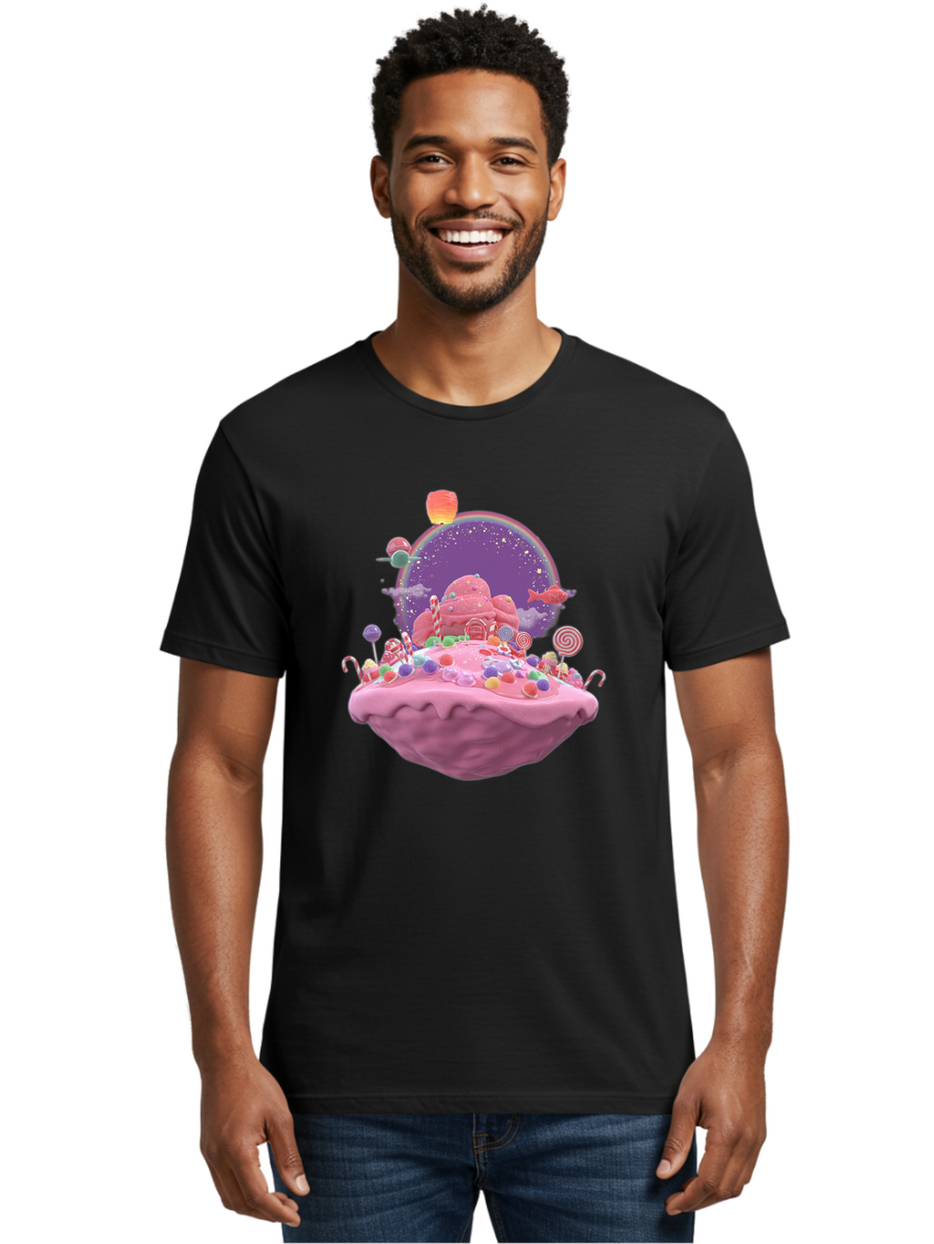 Candyland-Dessert Men'S Graphic Tee, 100% Cotton, Comfortable Casual Summer Wear, Machine Washable, Vintage Camera, Old Camera, Antique Camera, Black Camera, Classic Photography, Photography Equipment, Nostalgic Device, Film Camera, Camera Art Bai611