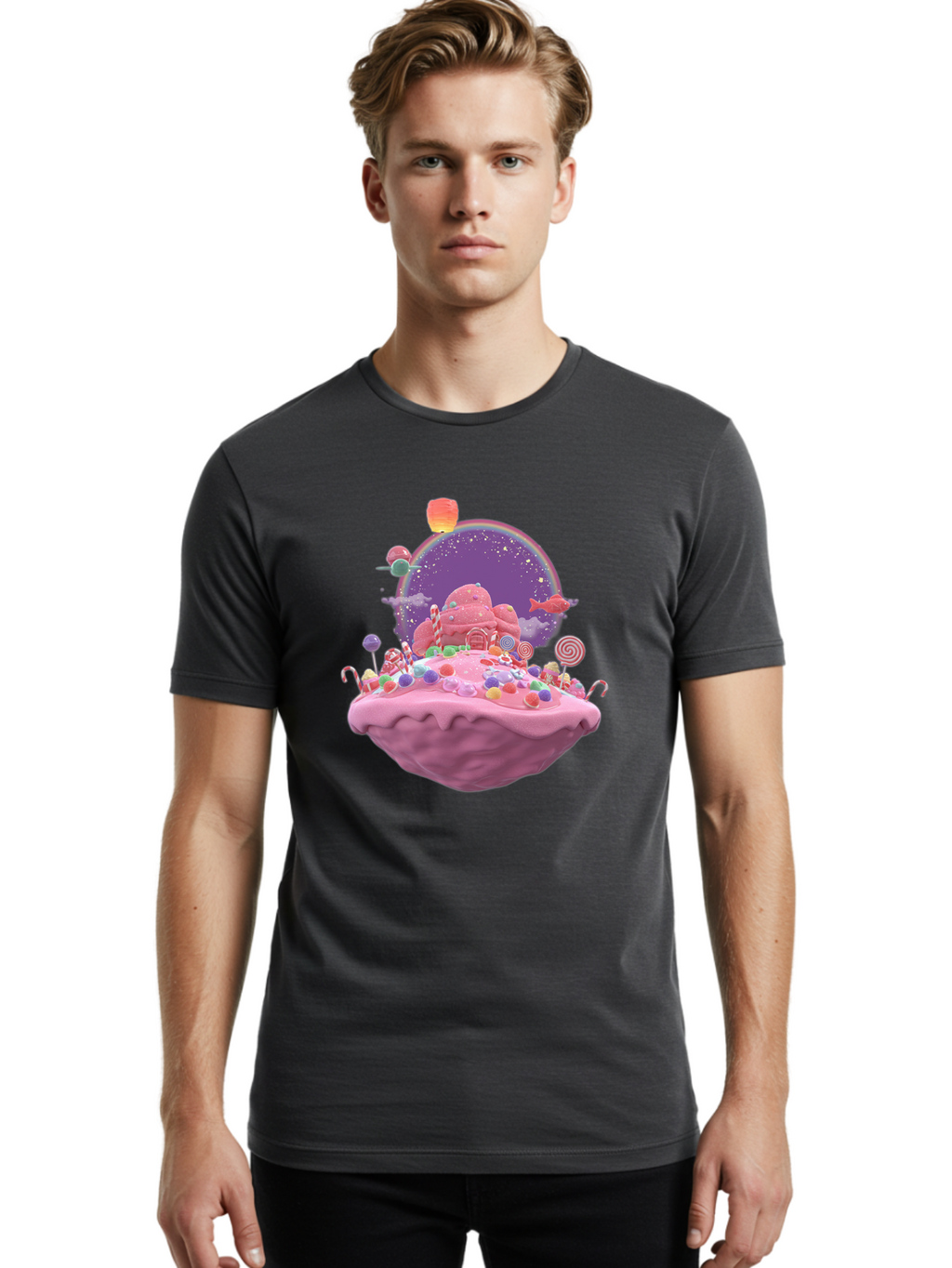 Candyland-Dessert Men'S Graphic Tee, 100% Cotton, Comfortable Casual Summer Wear, Machine Washable, Vintage Camera, Old Camera, Antique Camera, Black Camera, Classic Photography, Photography Equipment, Nostalgic Device, Film Camera, Camera Art Bai611