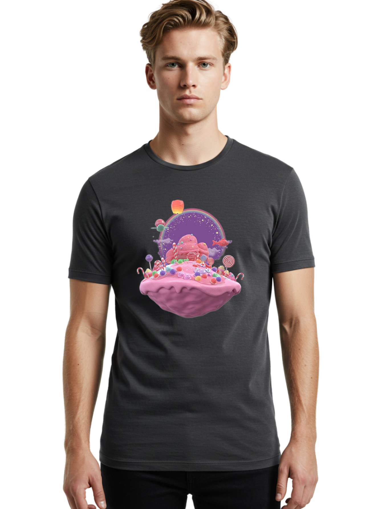 Candyland-Dessert Men'S Graphic Tee, 100% Cotton, Comfortable Casual Summer Wear, Machine Washable, Vintage Camera, Old Camera, Antique Camera, Black Camera, Classic Photography, Photography Equipment, Nostalgic Device, Film Camera, Camera Art Bai611