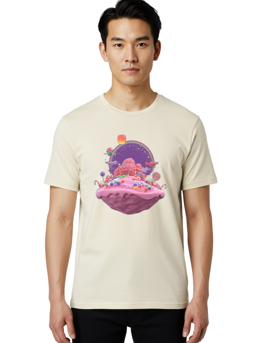 Candyland-Dessert Men'S Graphic Tee, 100% Cotton, Comfortable Casual Summer Wear, Machine Washable, Vintage Camera, Old Camera, Antique Camera, Black Camera, Classic Photography, Photography Equipment, Nostalgic Device, Film Camera, Camera Art Bai611