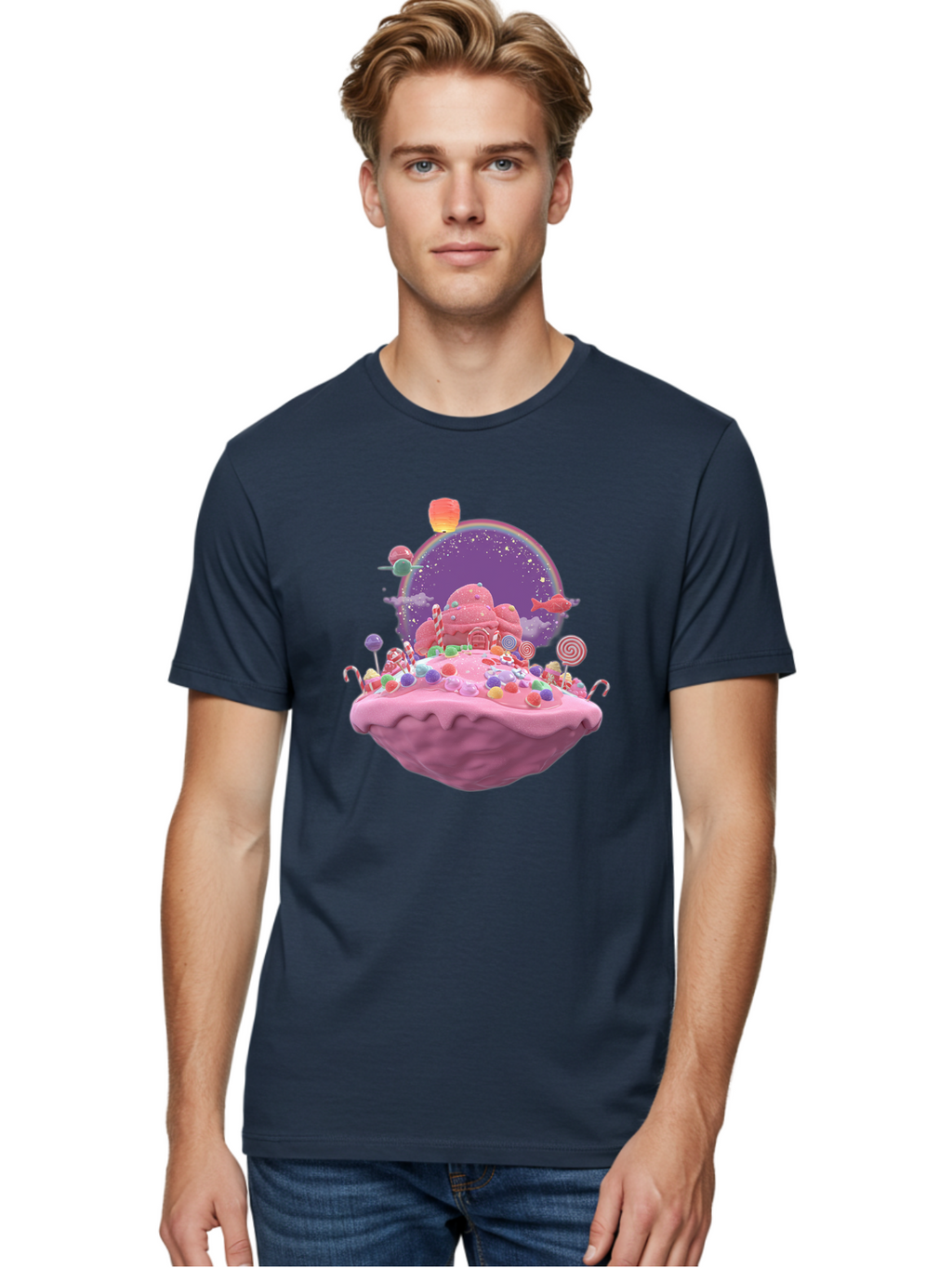 Candyland-Dessert Men'S Graphic Tee, 100% Cotton, Comfortable Casual Summer Wear, Machine Washable, Vintage Camera, Old Camera, Antique Camera, Black Camera, Classic Photography, Photography Equipment, Nostalgic Device, Film Camera, Camera Art Bai611
