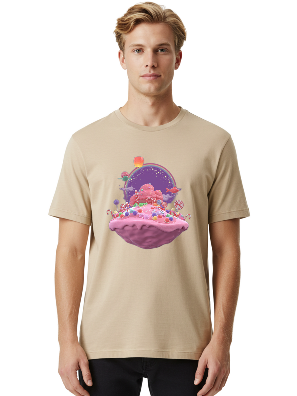 Candyland-Dessert Men'S Graphic Tee, 100% Cotton, Comfortable Casual Summer Wear, Machine Washable, Vintage Camera, Old Camera, Antique Camera, Black Camera, Classic Photography, Photography Equipment, Nostalgic Device, Film Camera, Camera Art Bai611