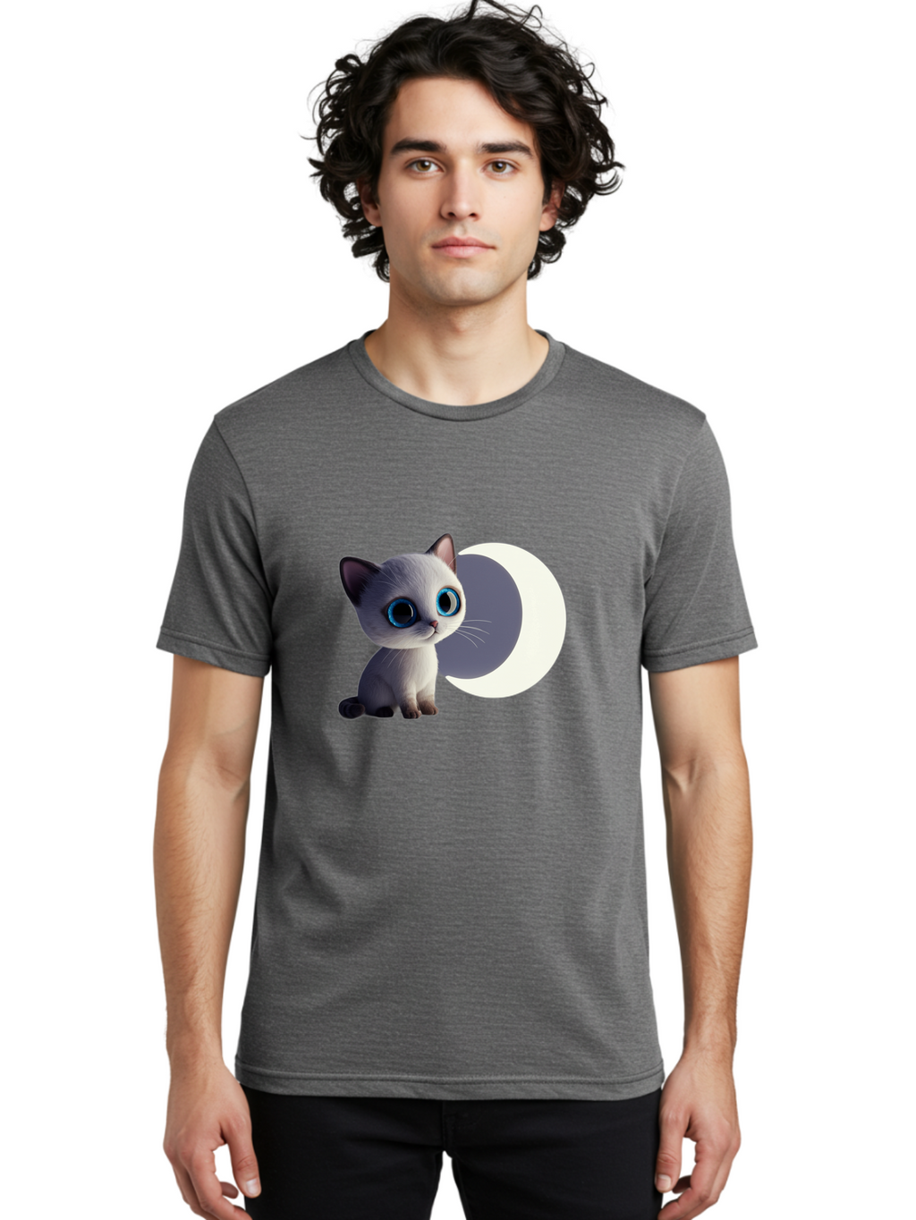 Cartoon-Kitten-And-Moon Men'S Graphic Tee, 100% Cotton, Comfortable Casual Summer Wear, Machine Washable, Vintage Camera, Old Camera, Antique Camera, Black Camera, Classic Photography, Photography Equipment, Nostalgic Device, Film Camera, Bai614