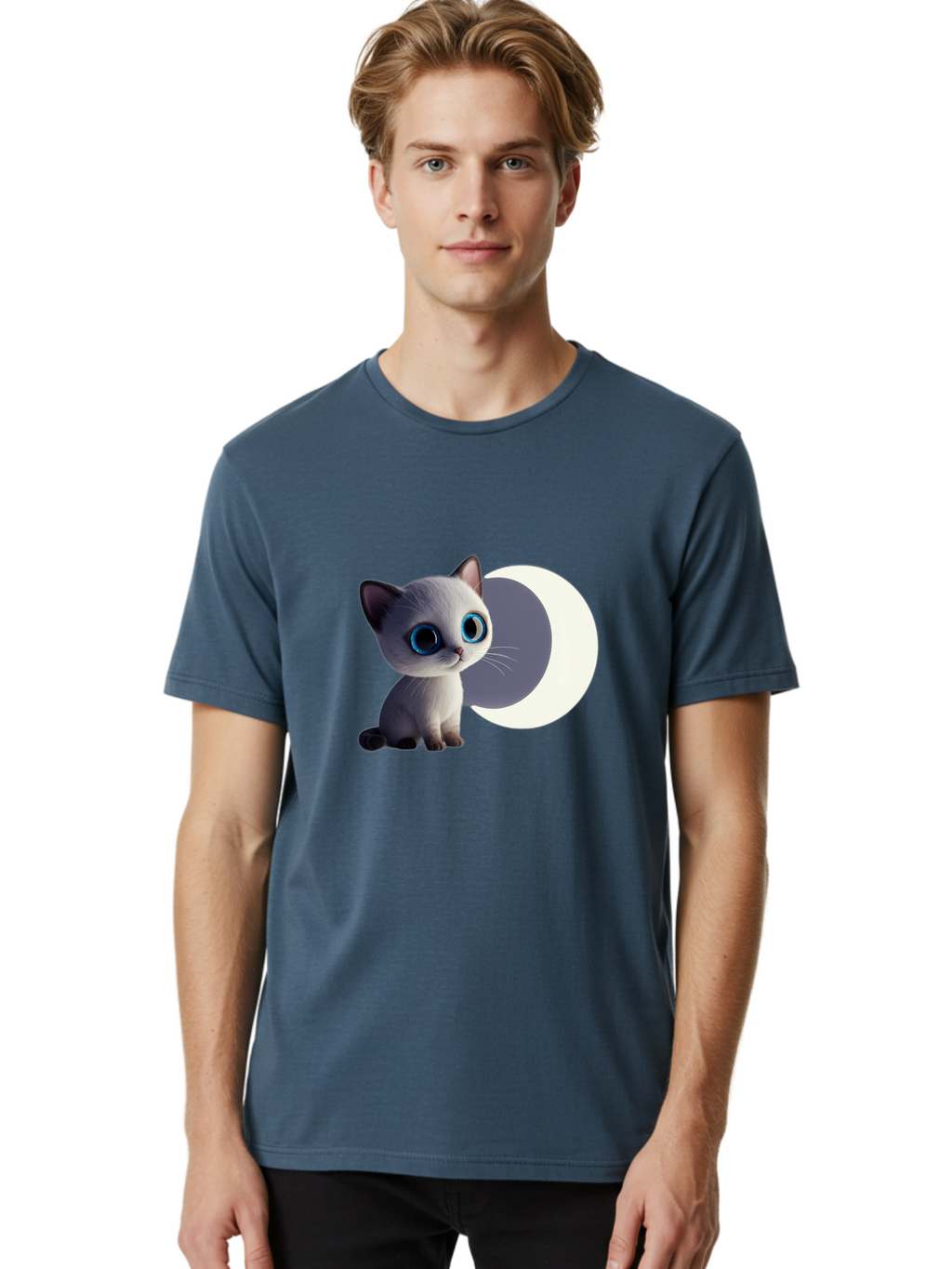 Cartoon-Kitten-And-Moon Men'S Graphic Tee, 100% Cotton, Comfortable Casual Summer Wear, Machine Washable, Vintage Camera, Old Camera, Antique Camera, Black Camera, Classic Photography, Photography Equipment, Nostalgic Device, Film Camera, Bai614