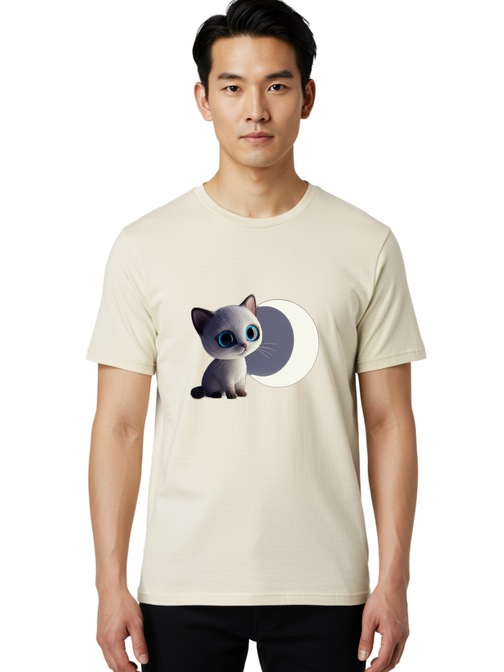 Cartoon-Kitten-And-Moon Men'S Graphic Tee, 100% Cotton, Comfortable Casual Summer Wear, Machine Washable, Vintage Camera, Old Camera, Antique Camera, Black Camera, Classic Photography, Photography Equipment, Nostalgic Device, Film Camera, Bai614