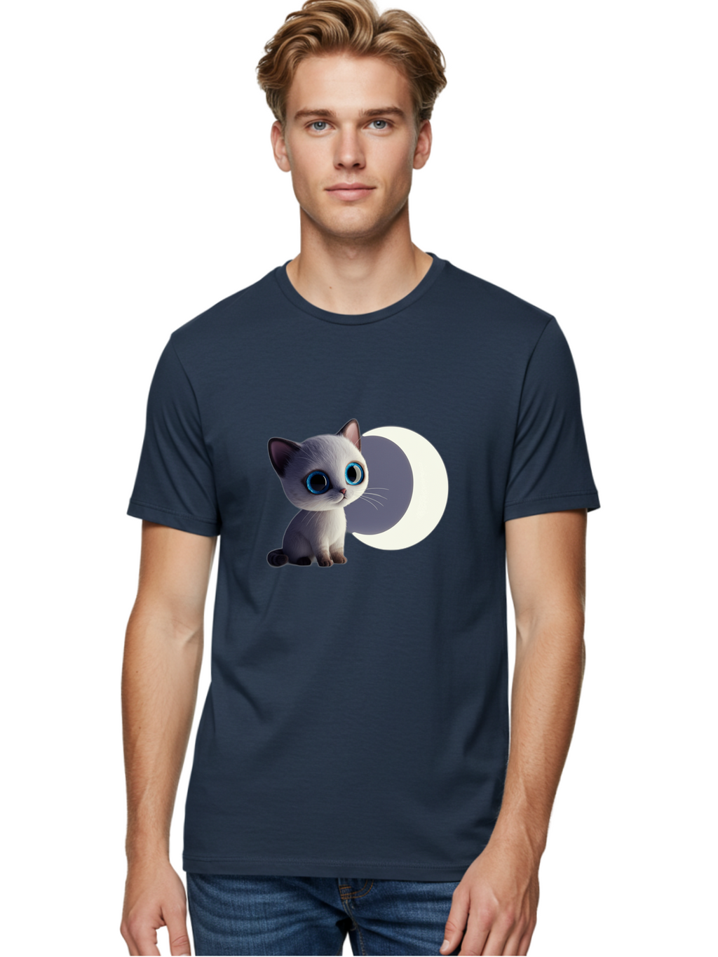 Cartoon-Kitten-And-Moon Men'S Graphic Tee, 100% Cotton, Comfortable Casual Summer Wear, Machine Washable, Vintage Camera, Old Camera, Antique Camera, Black Camera, Classic Photography, Photography Equipment, Nostalgic Device, Film Camera, Bai614