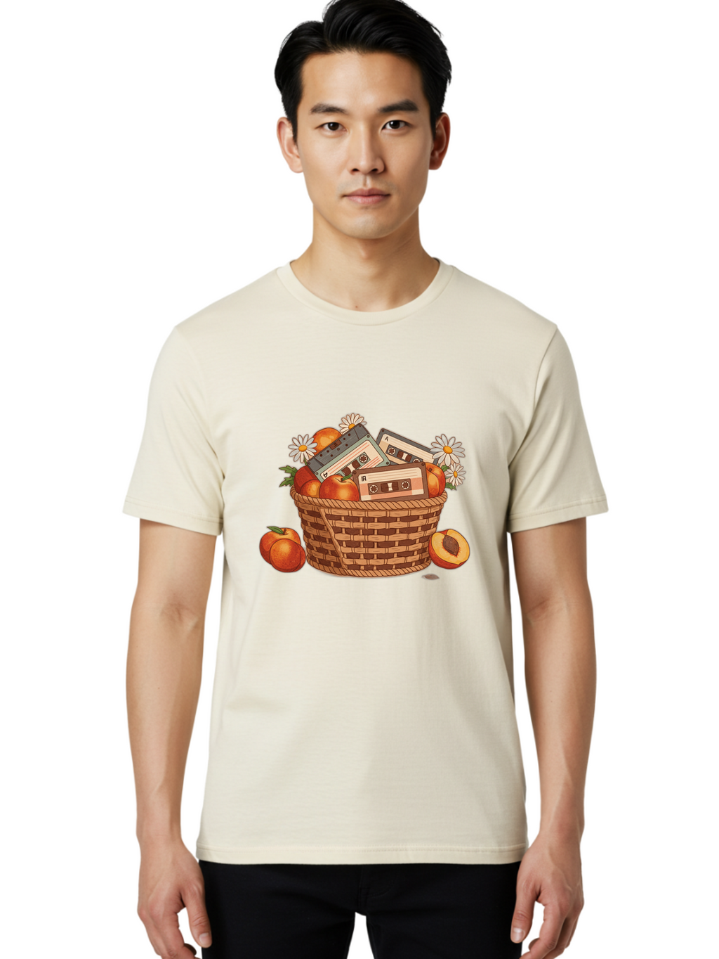 Cassettes-And-Peaches Men'S Graphic Tee, 100% Cotton, Comfortable Casual Summer Wear, Machine Washable, Vintage Camera, Old Camera, Antique Camera, Black Camera, Classic Photography, Photography Equipment, Nostalgic Device, Film Camera, Bai615