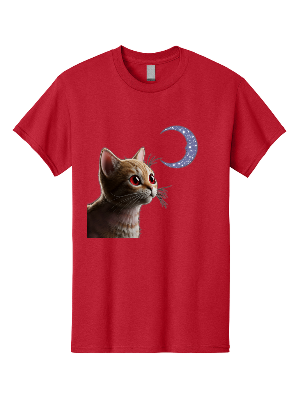 Cat-And-Crescent-Moon-2 Men'S Graphic Tee, 100% Cotton, Comfortable Casual Summer Wear, Machine Washable, Vintage Camera, Old Camera, Antique Camera, Black Camera, Classic Photography, Photography Equipment, Nostalgic Device, Film Camera, Bai620