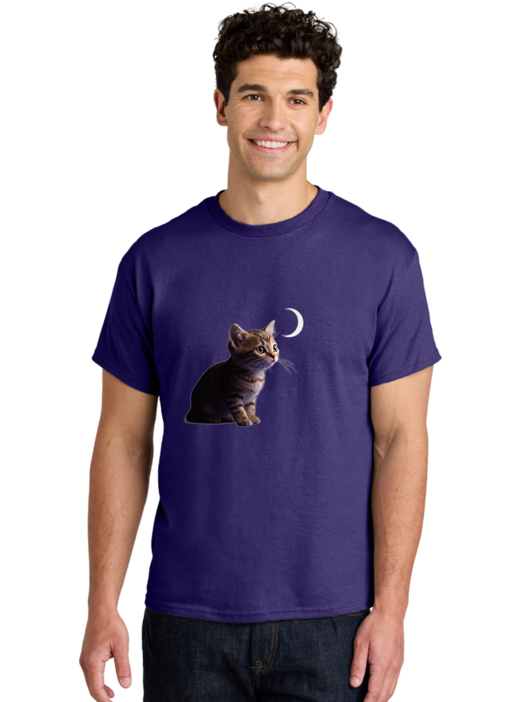 Cat-And-Crescent-Moon Men'S Graphic Tee, 100% Cotton, Comfortable Casual Summer Wear, Machine Washable, Vintage Camera, Old Camera, Antique Camera, Black Camera, Classic Photography, Photography Equipment, Nostalgic Device, Film Camera, Bai622