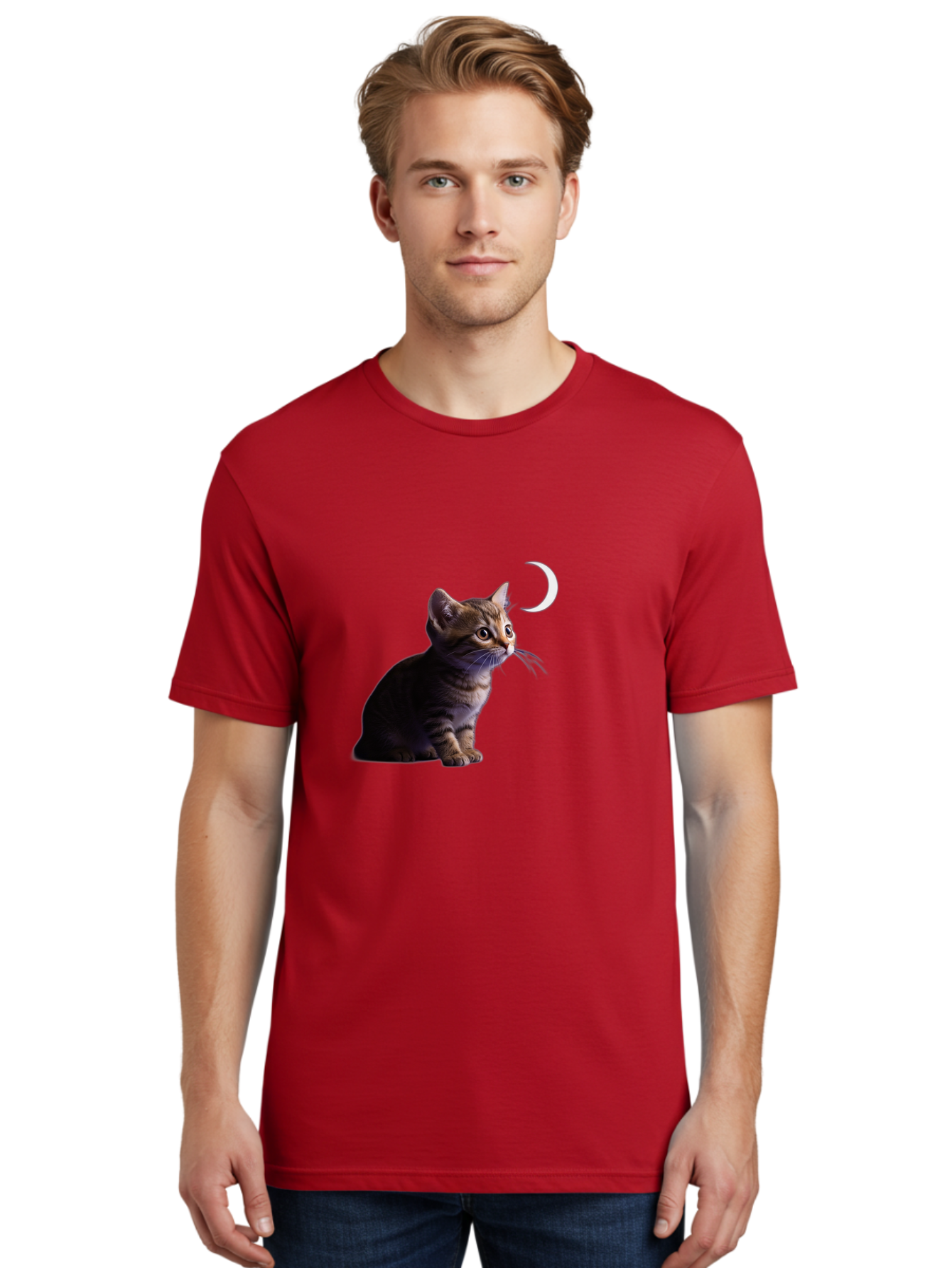 Cat-And-Crescent-Moon Men'S Graphic Tee, 100% Cotton, Comfortable Casual Summer Wear, Machine Washable, Vintage Camera, Old Camera, Antique Camera, Black Camera, Classic Photography, Photography Equipment, Nostalgic Device, Film Camera, Bai622